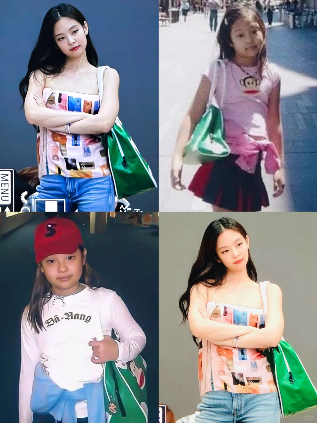 Jennie重现儿时pose，和小珍妮梦幻联动！