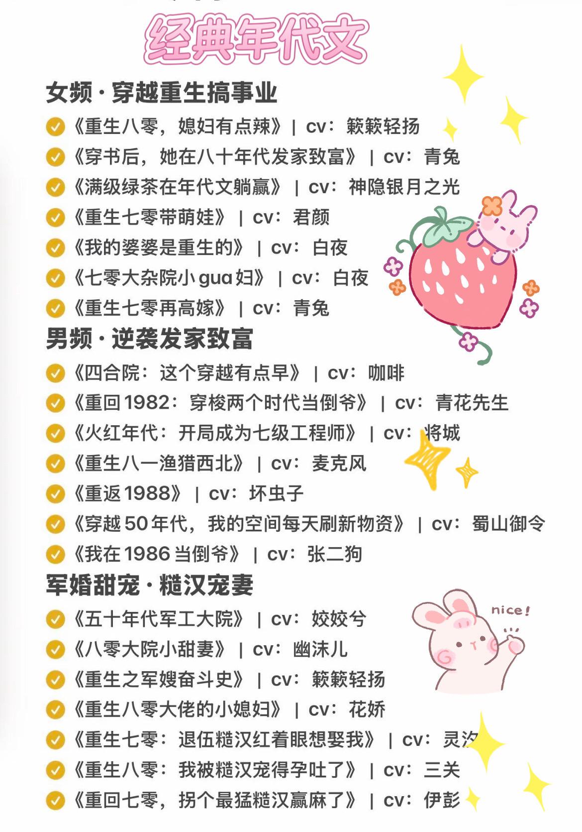 🔥年代文党狂喜！你们最爱是哪一本呢