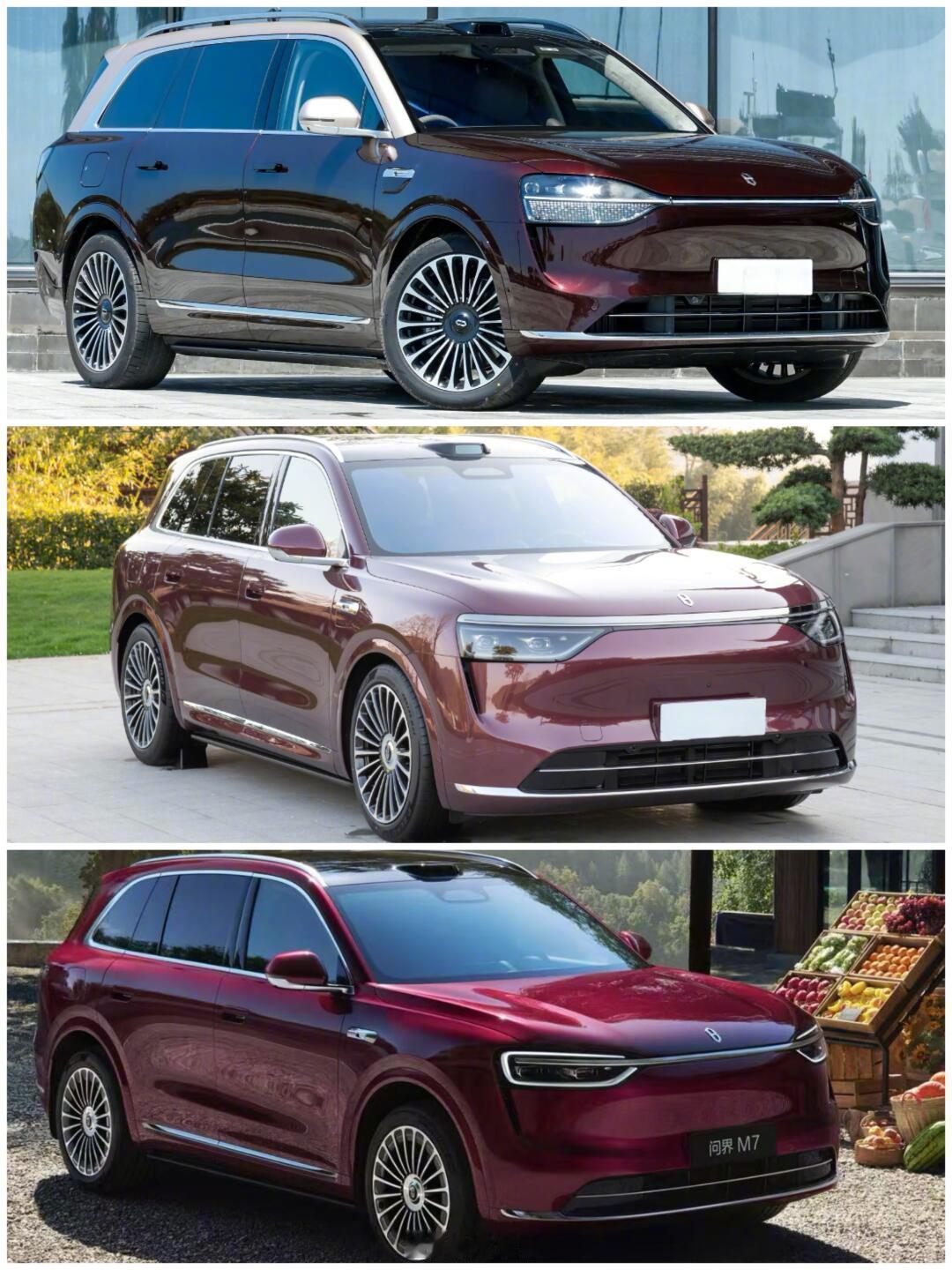网友自制的M9、M8、M7对比图，你们最喜欢哪个外观？[馋嘴][馋嘴]全新问界m