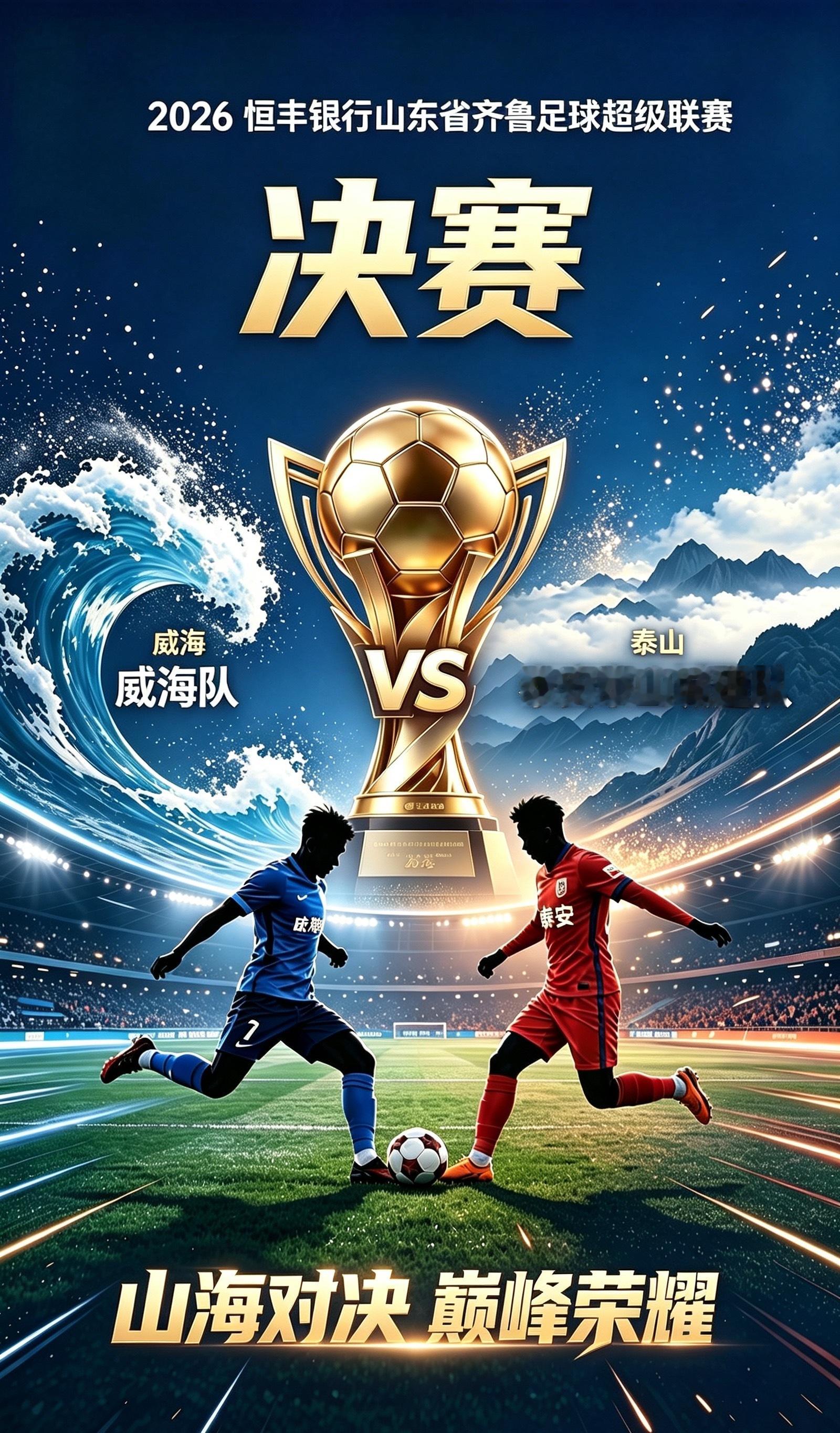 2026齐鲁足球巅峰对决，山海共荣耀，决赛：泰安战威海！ ​​​