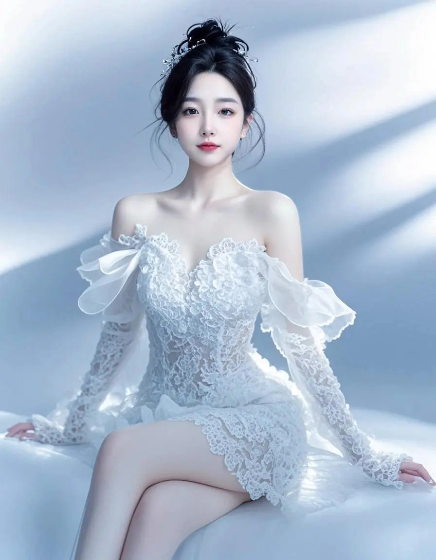 AI白纱梦影 个人写真 ai 原创 高级感穿搭