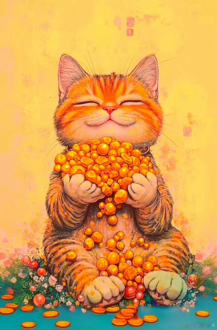 招财猫，点赞签收，旺财旺运，大旺三年 