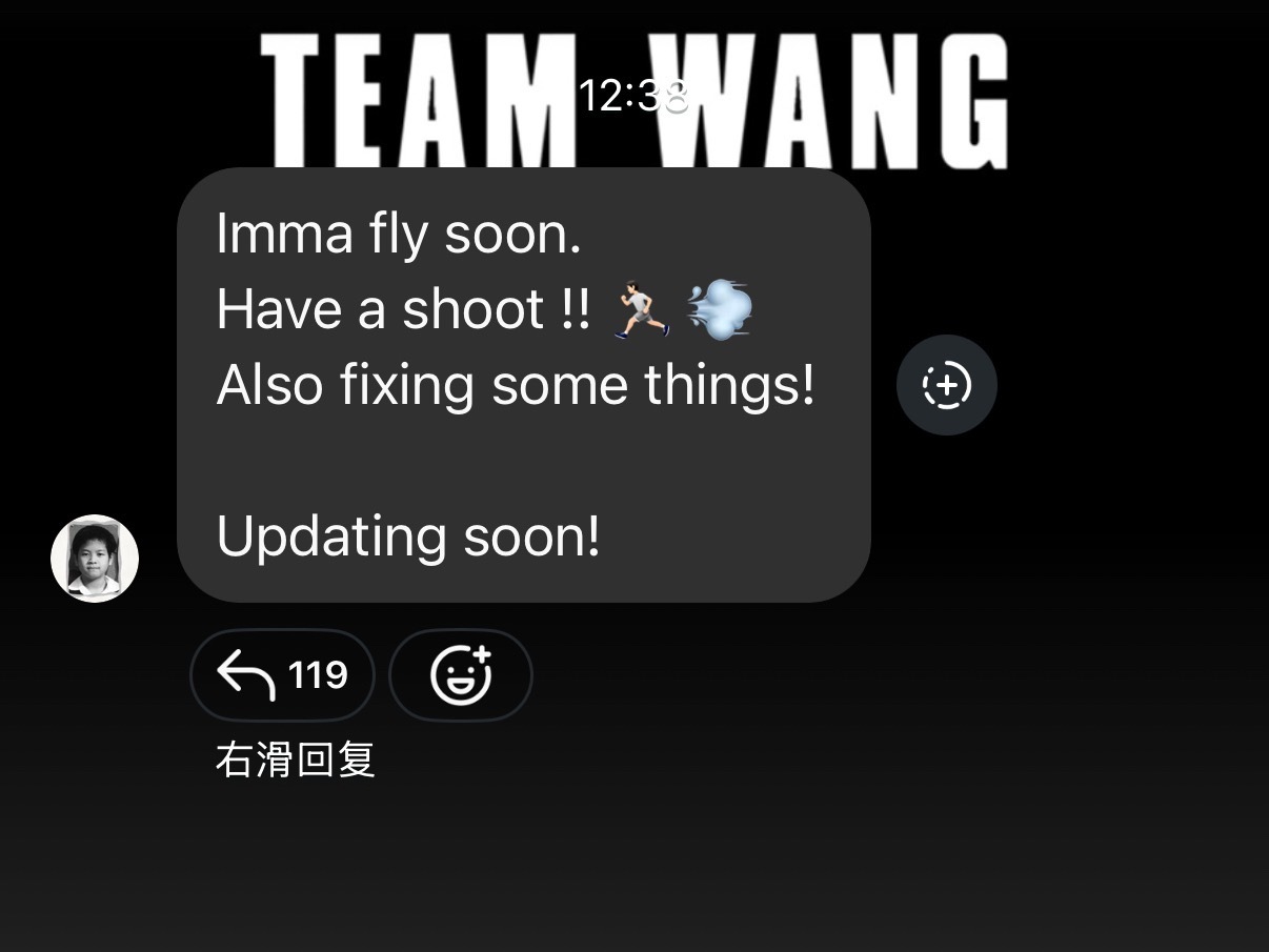 ◤甜虾分享🦐260926  IG聊天室更新◢🍓：马上要出发了要去拍摄！！🏃