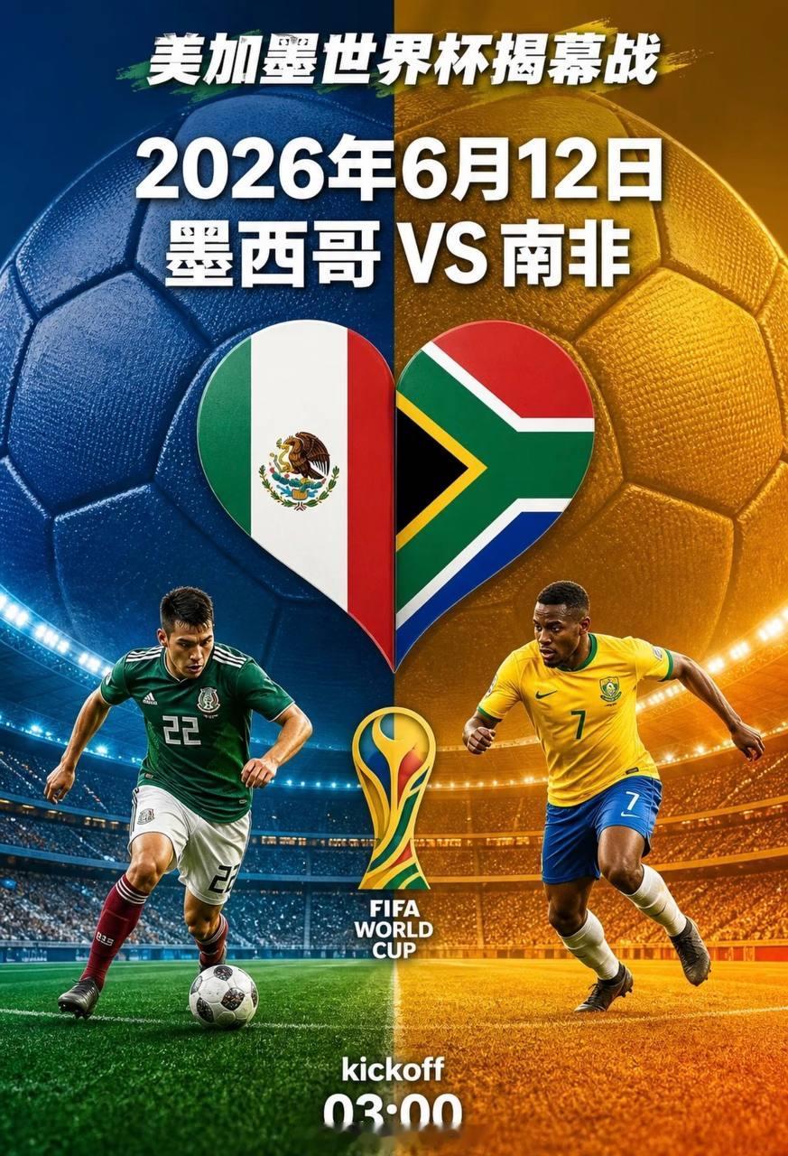 2026年夏天的精彩，从墨西哥城的狂欢开始！首战即吃肉！周期：001 世界杯球队