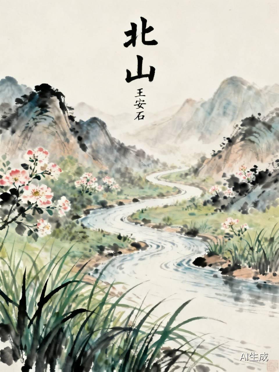 每日一诗，请欣赏
       北山
      王安石
北山疏绿涨横陂，
直堑