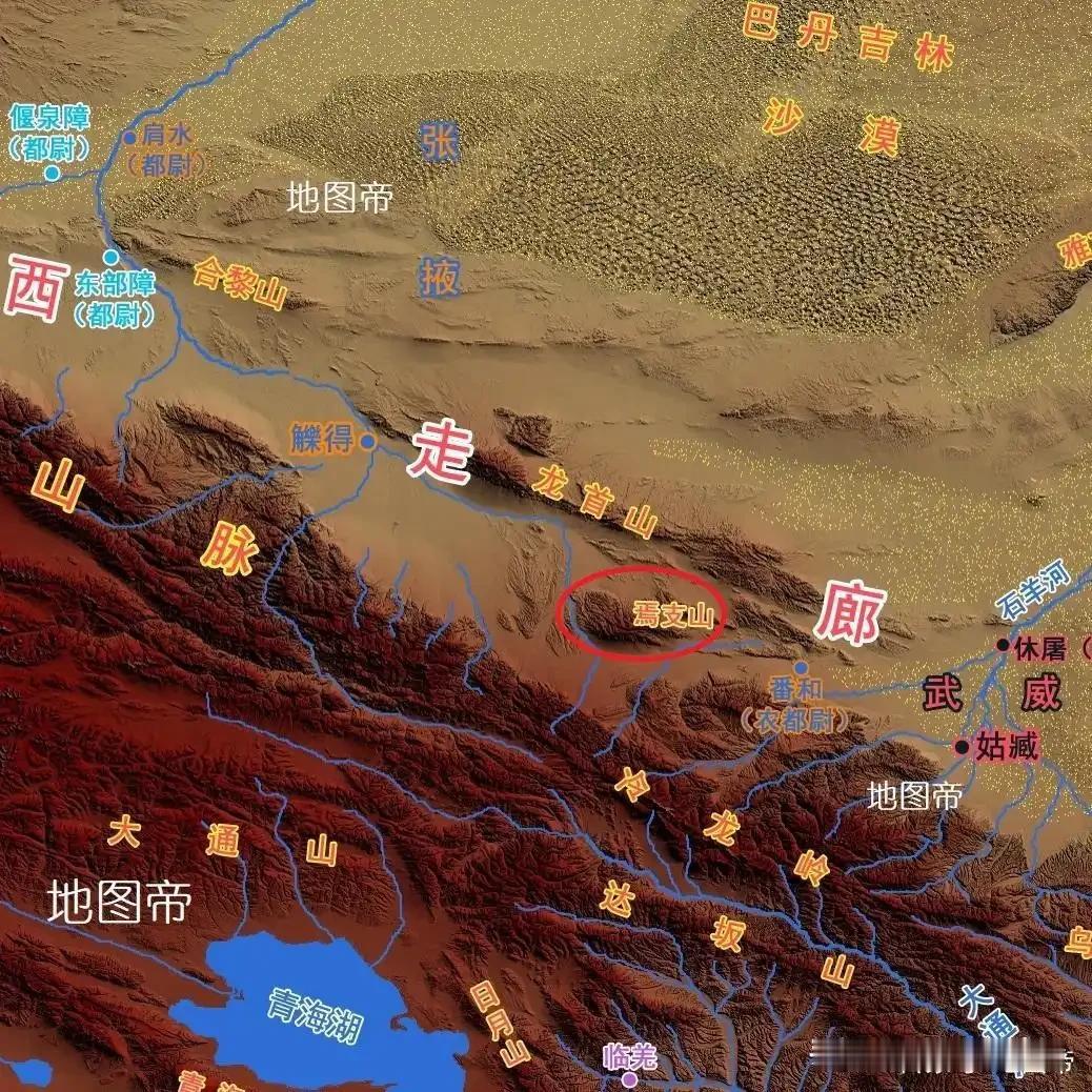 远处就是祁连山，想起初中时的一首由香港艺人张明敏创作的一首歌，“青海青，黄河黄，