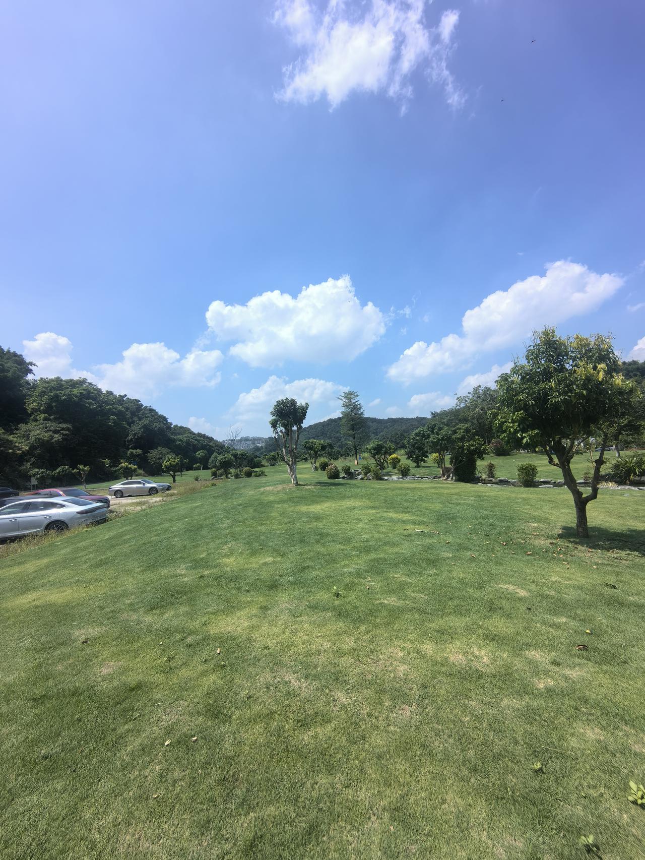 安静的山野，白云慢悠悠飘着。。。
不要总是着急赶路，
停下来站一会儿。。。
吹吹