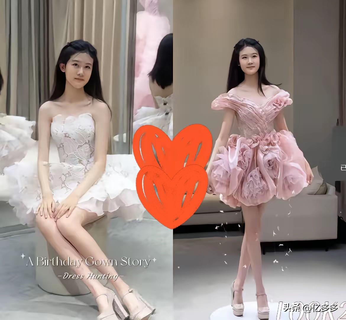 10月20日鲍蕾在社交平台发了一段女儿试装的视频，不少网友看完都在说，血缘的辨识