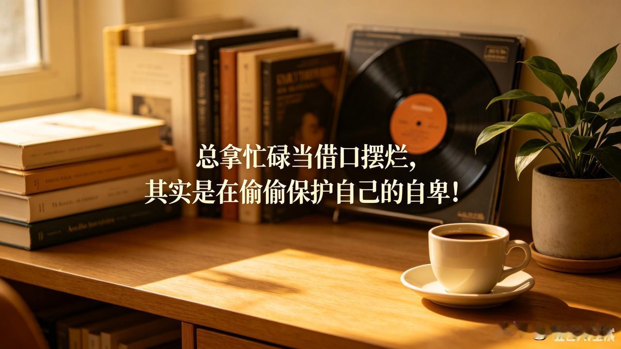 总拿忙碌当借口摆烂，其实是在偷偷保护自己的自卑！

你有没有遇到过这样的人？他由