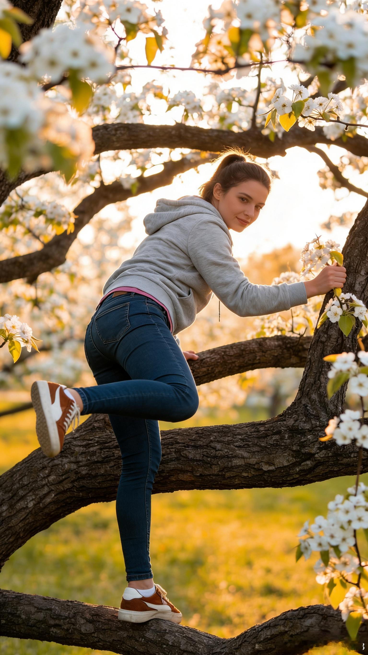 春天的浪漫是花花给的美女热门美女 春天已来临出门去赏花 