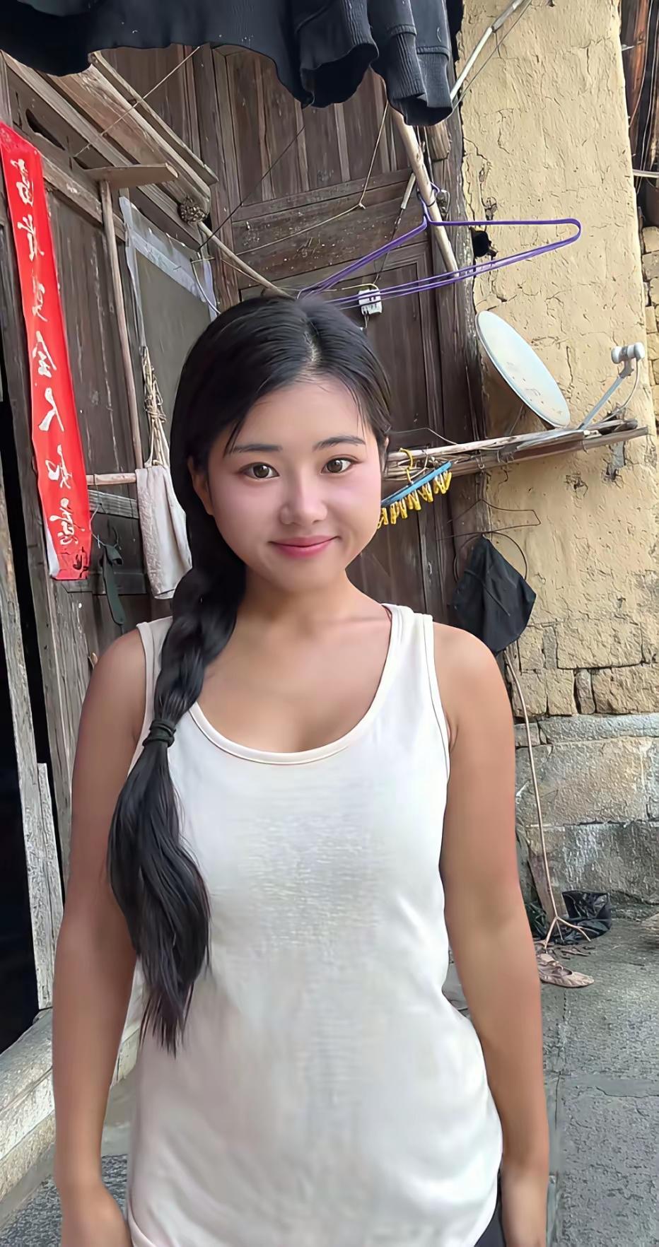 一直生活在农村的表妹，她的日子就像一首田园诗。
她的生活简单质朴，没有城市的喧嚣