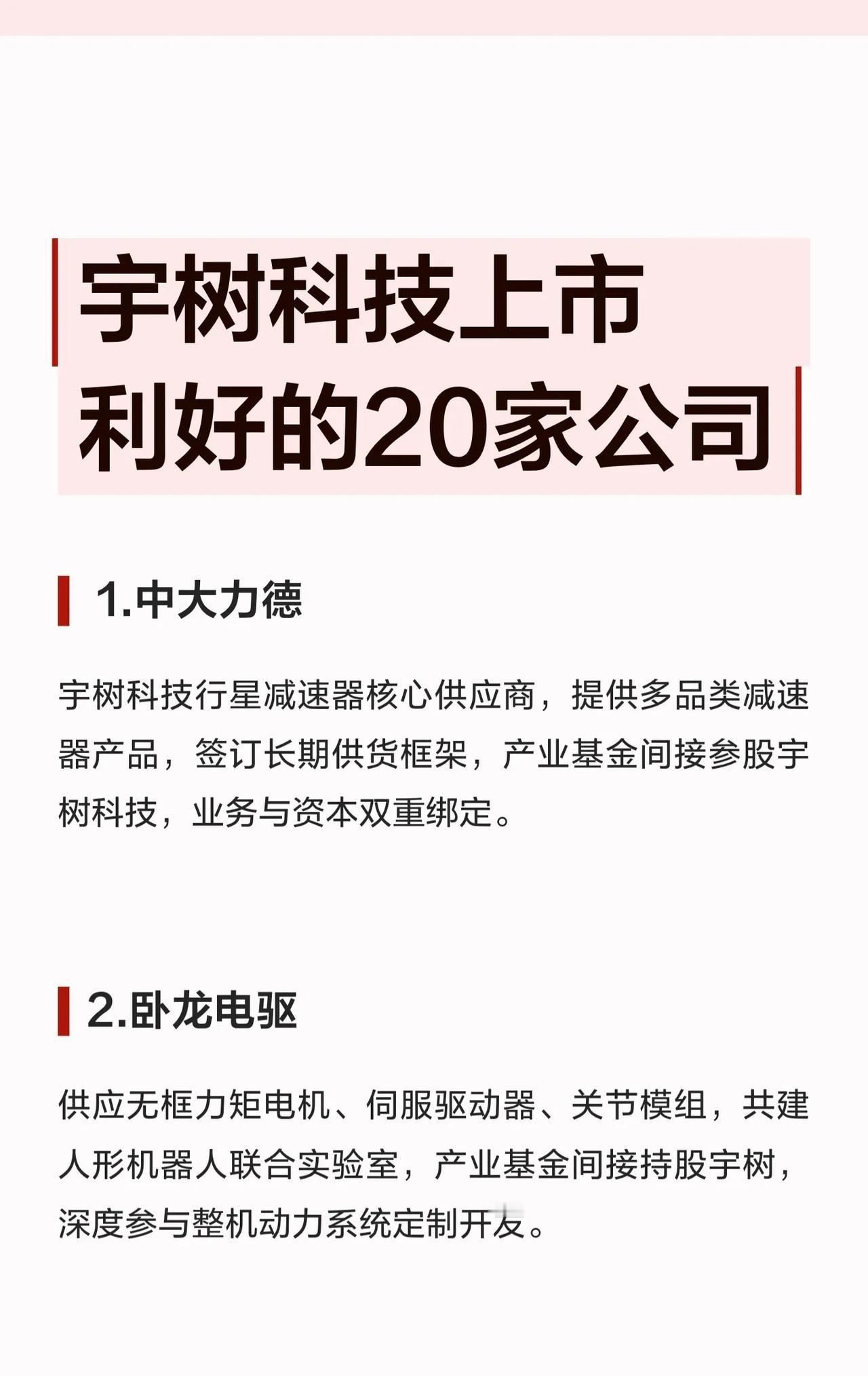 🤖 宇树科技上市在即！这20家核心供应链公司或将深度受益！ 🚀

人形机器人