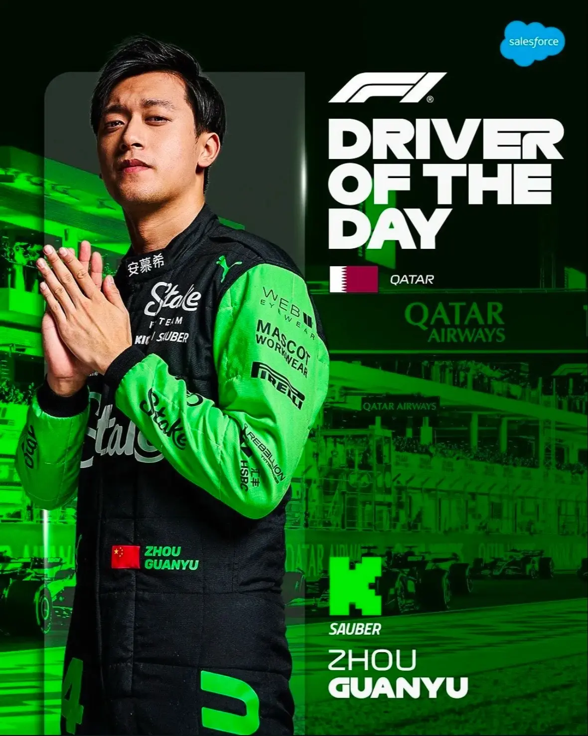 周冠宇Driver of the day.满场的精彩，四大车队分列一二...