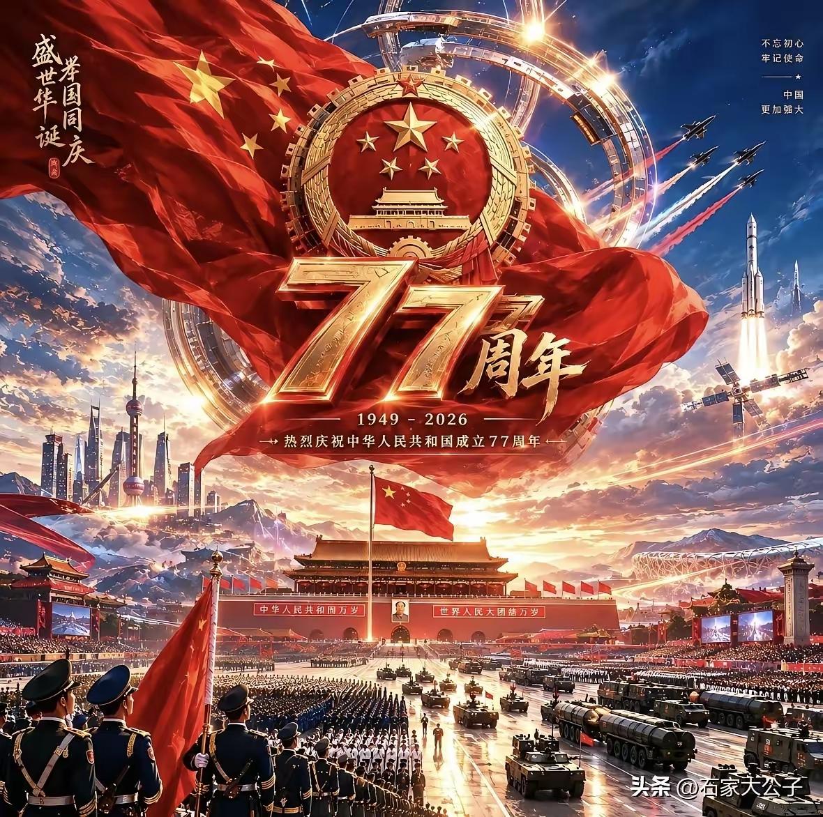 祖国77岁生日快乐！很多人只看到如今便利的生活，却容易忽略这份好日子不是凭空掉下