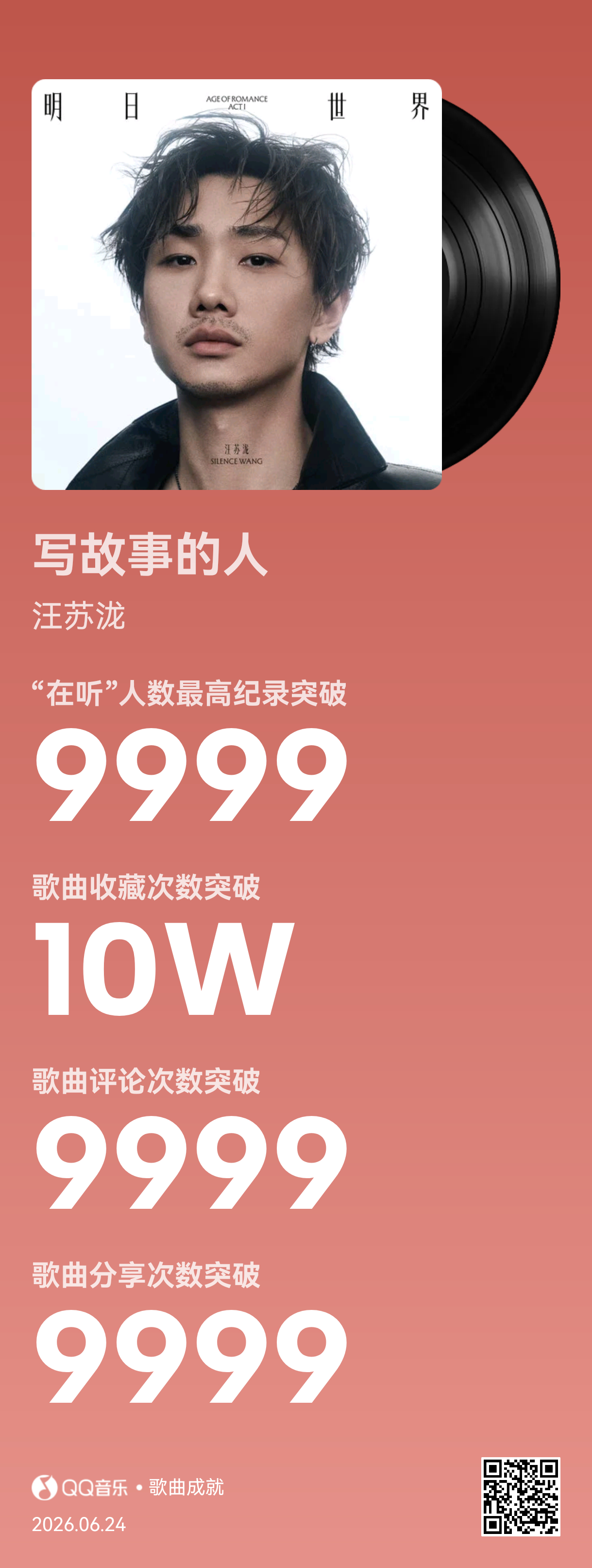 写故事的人也10万＋了！汪苏泷新歌写故事的人mv 汪苏泷《写故事的人》写故事的人