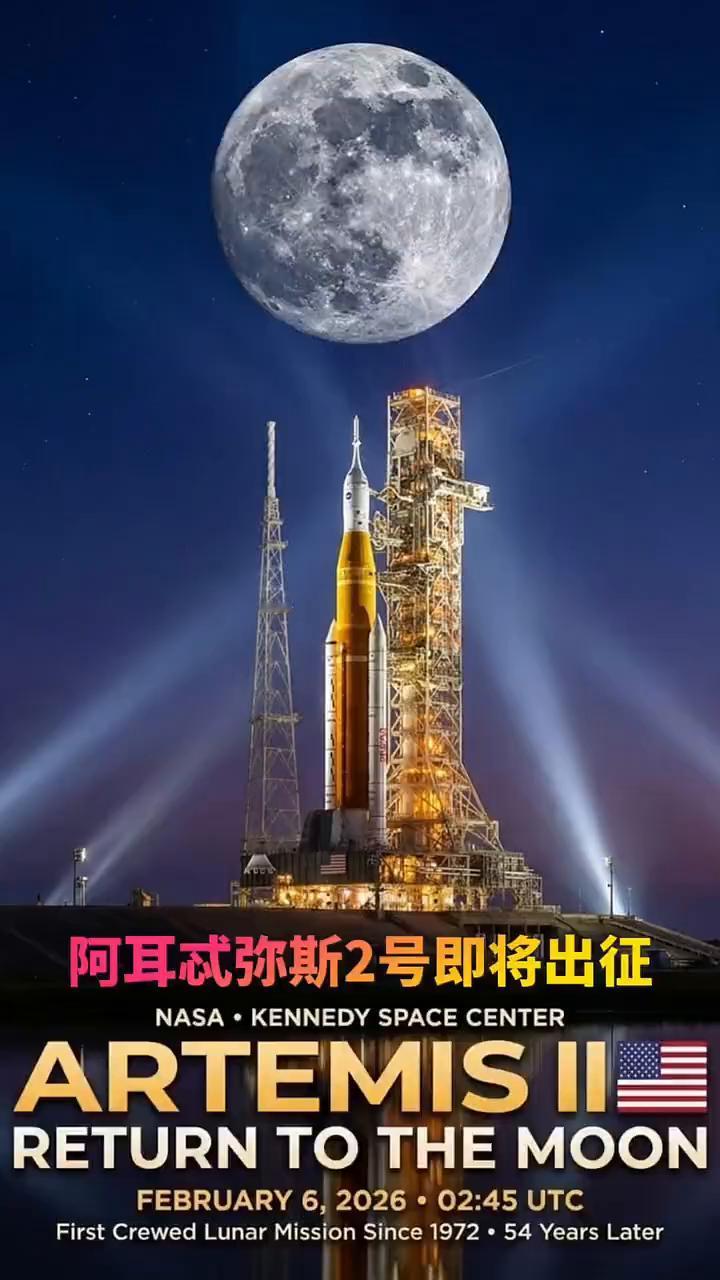 阿耳忒弥斯2号即将出征。
2026年度重磅大戏即将上演，现在看到的是NASA专为
