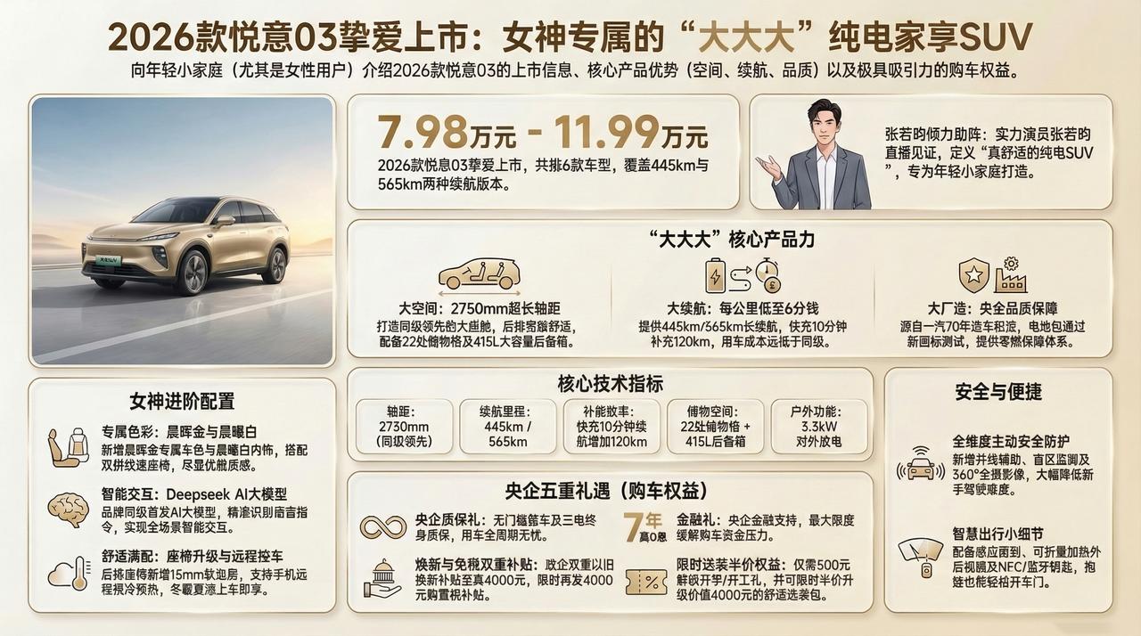 大大大纯电家享SUV  一汽悦意  听老婆话家用纯电买悦意03