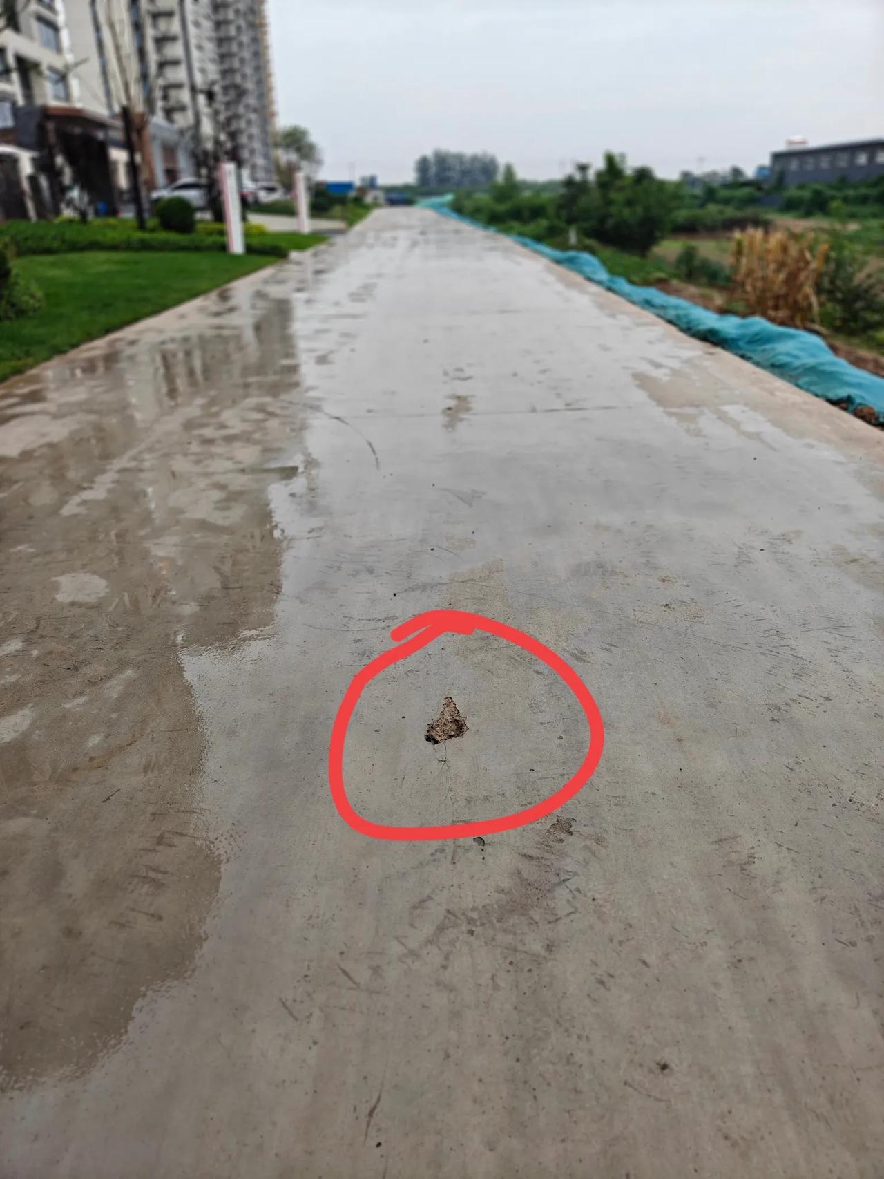 今天是全国一级建造师考试的日子。下午去了一个建设工地，看到一条新修的水泥路。水泥