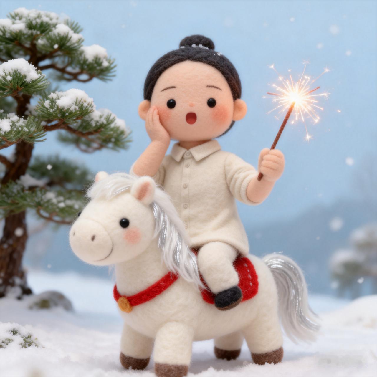 ​ 新的一年，愿你策马扬鞭，奔赴山海；前程似锦，马到成功！