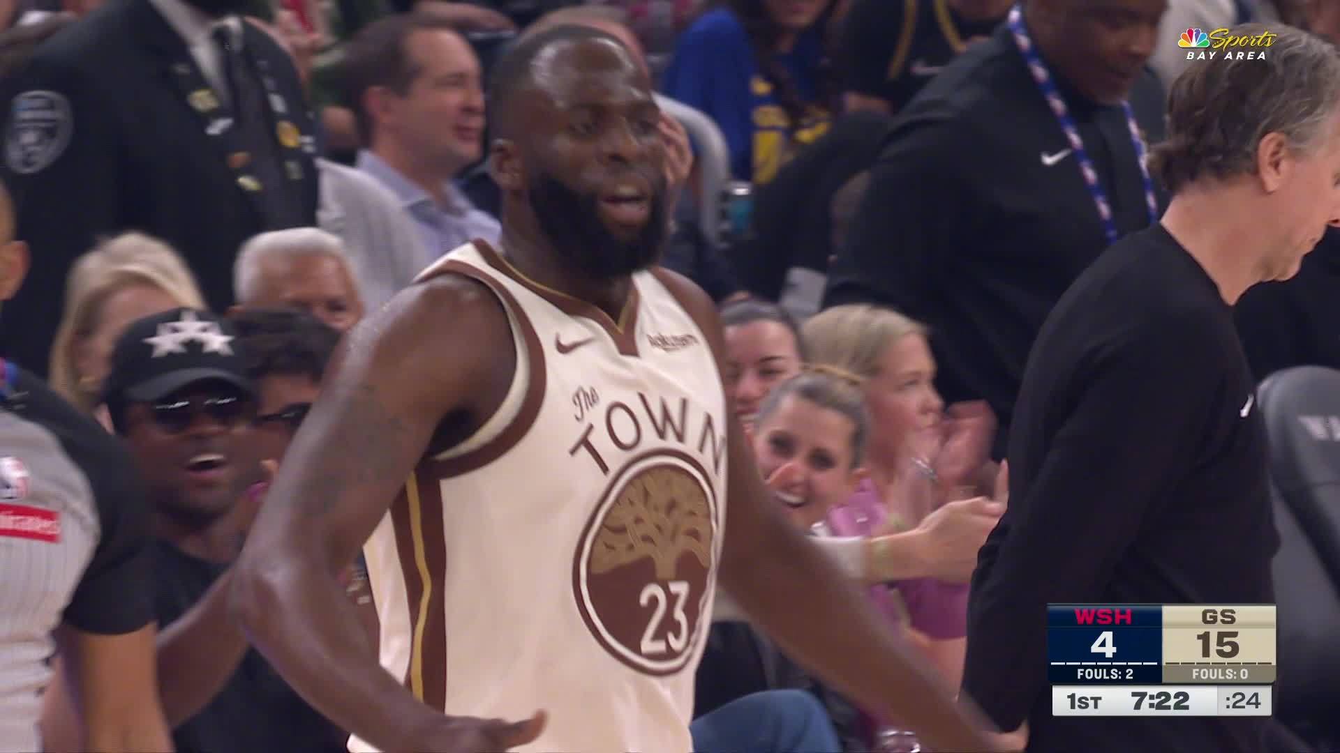 格林助攻理查德，开局勇士15:4奇才！奇才vs勇士