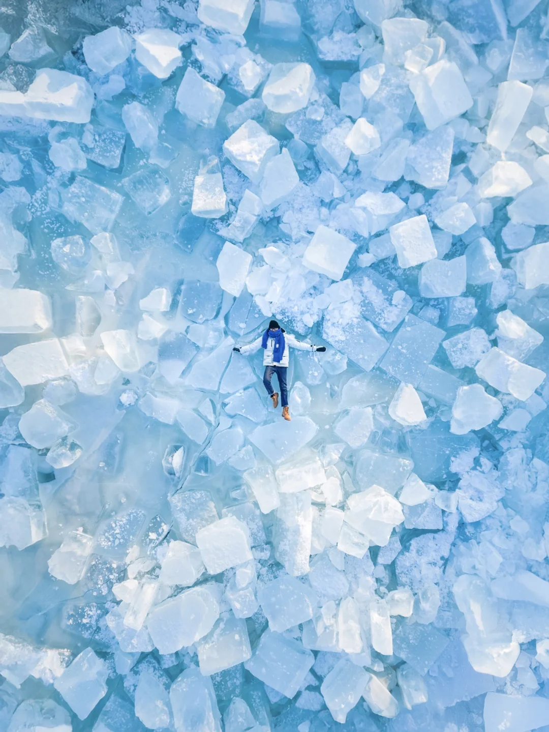 为了这蓝冰钻石海🧊我专门飞了一趟哈尔滨❗