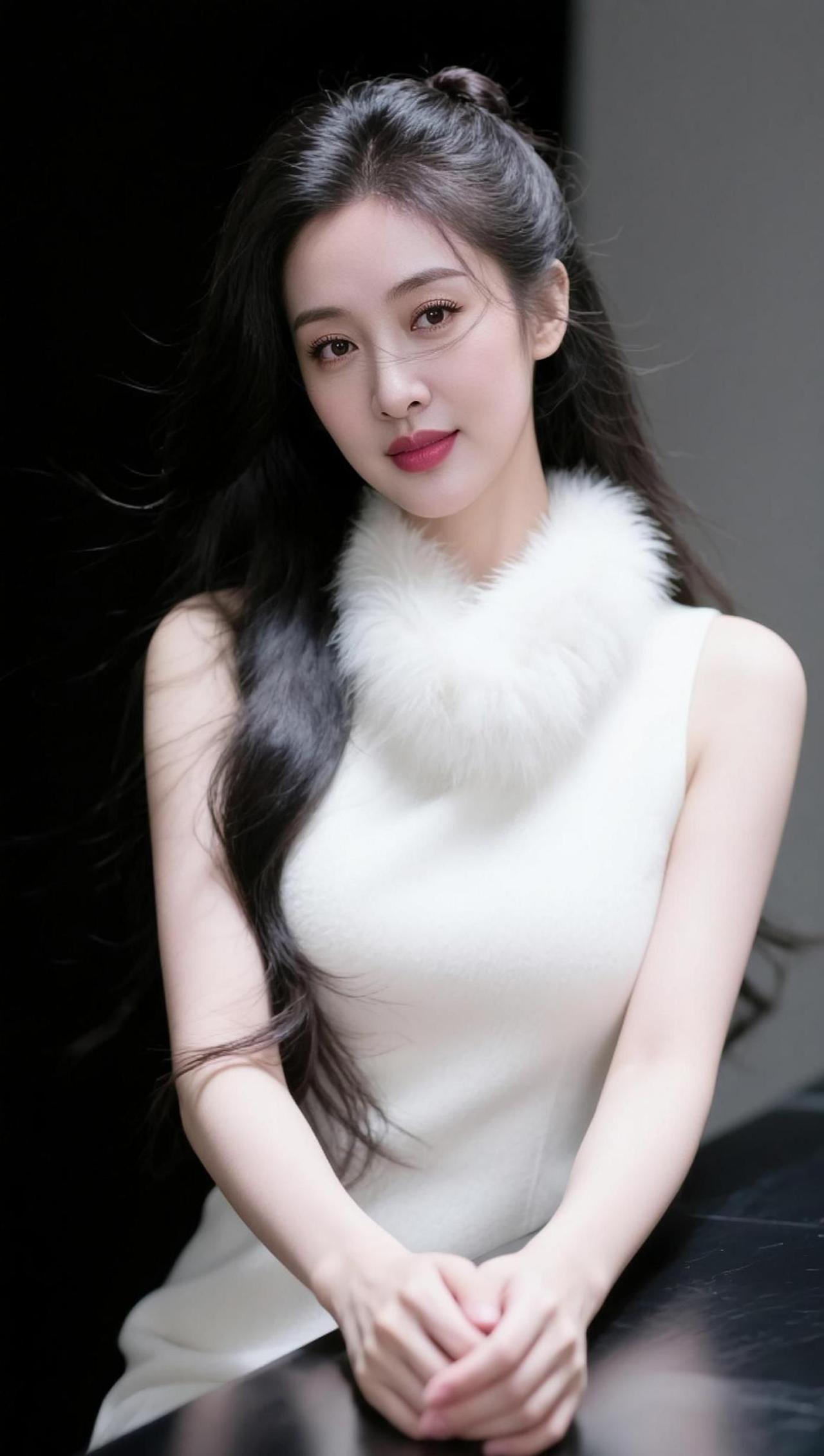 AI毛领优雅照 抖音ai创作 喜欢古装的我 时尚写真 可仙可萌可御姐