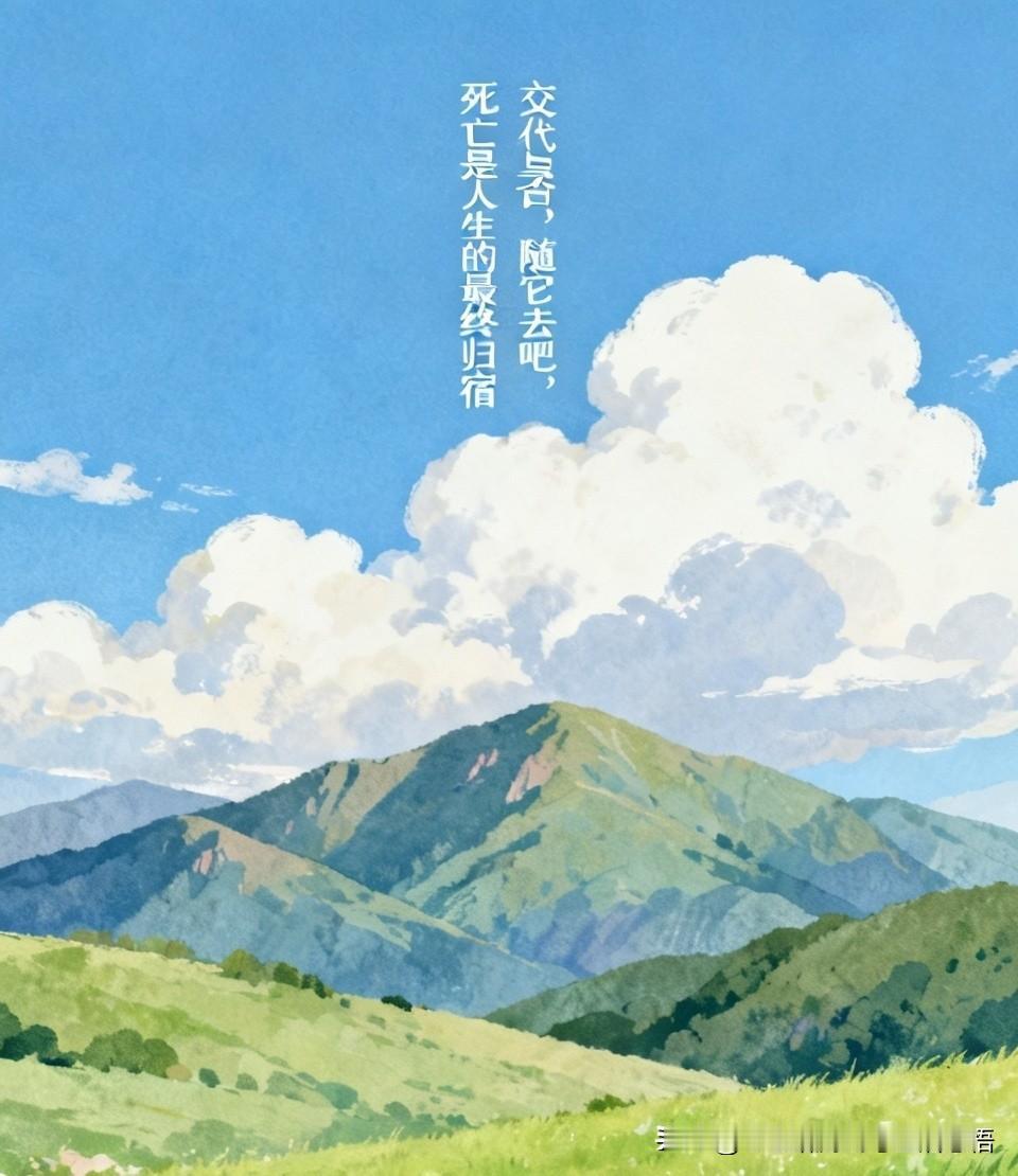 死亡是人生的最终归宿，把生前觉得重要且不放心的事都交代明白，不失为一种明智之举。