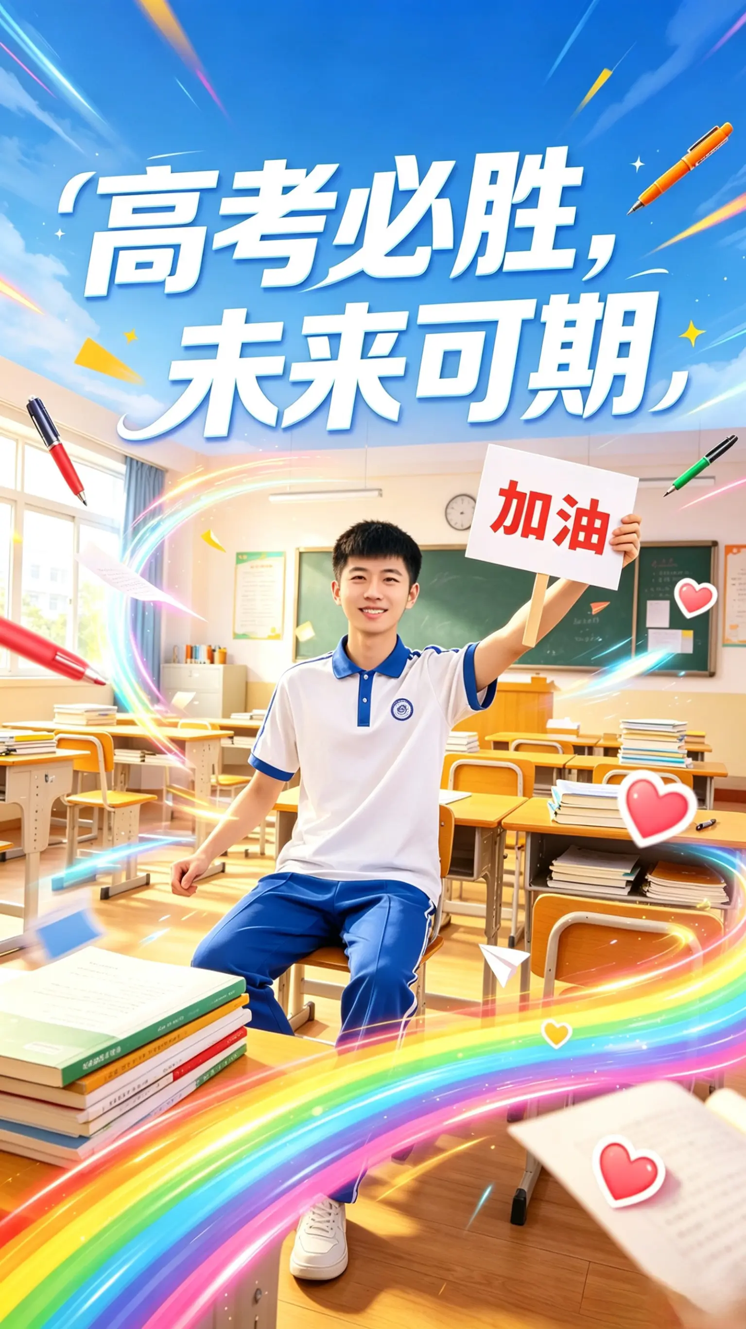 一年一度高考日，祝高考顺利，金榜题名～