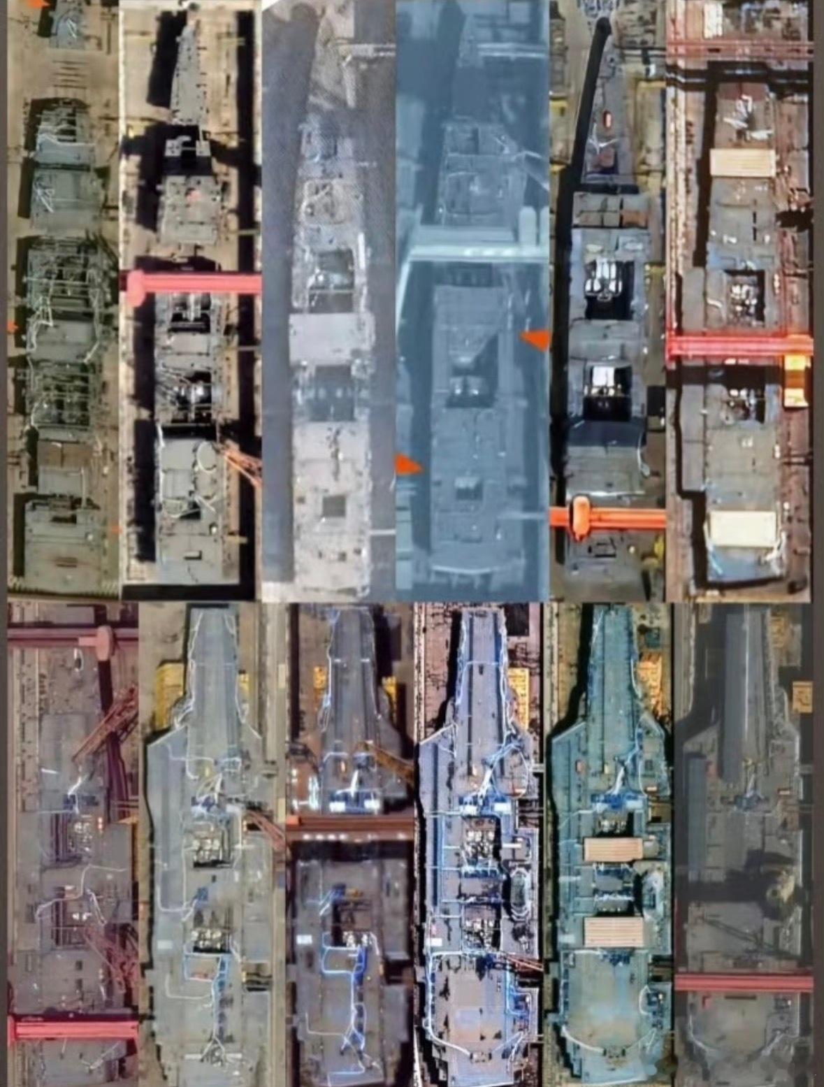 福建舰的建造历程，还记得核常大战吗？那时每天都盯着这些进展，堪比电子建设工人，那