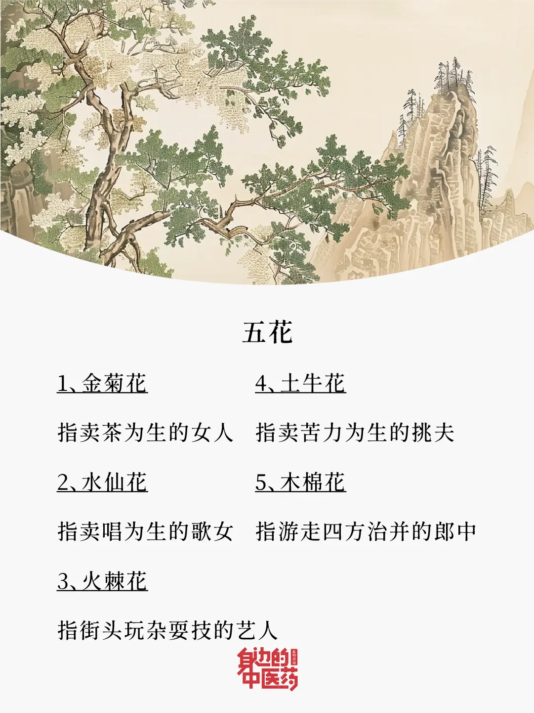 冷知识！古人眼中的“五花八门”！