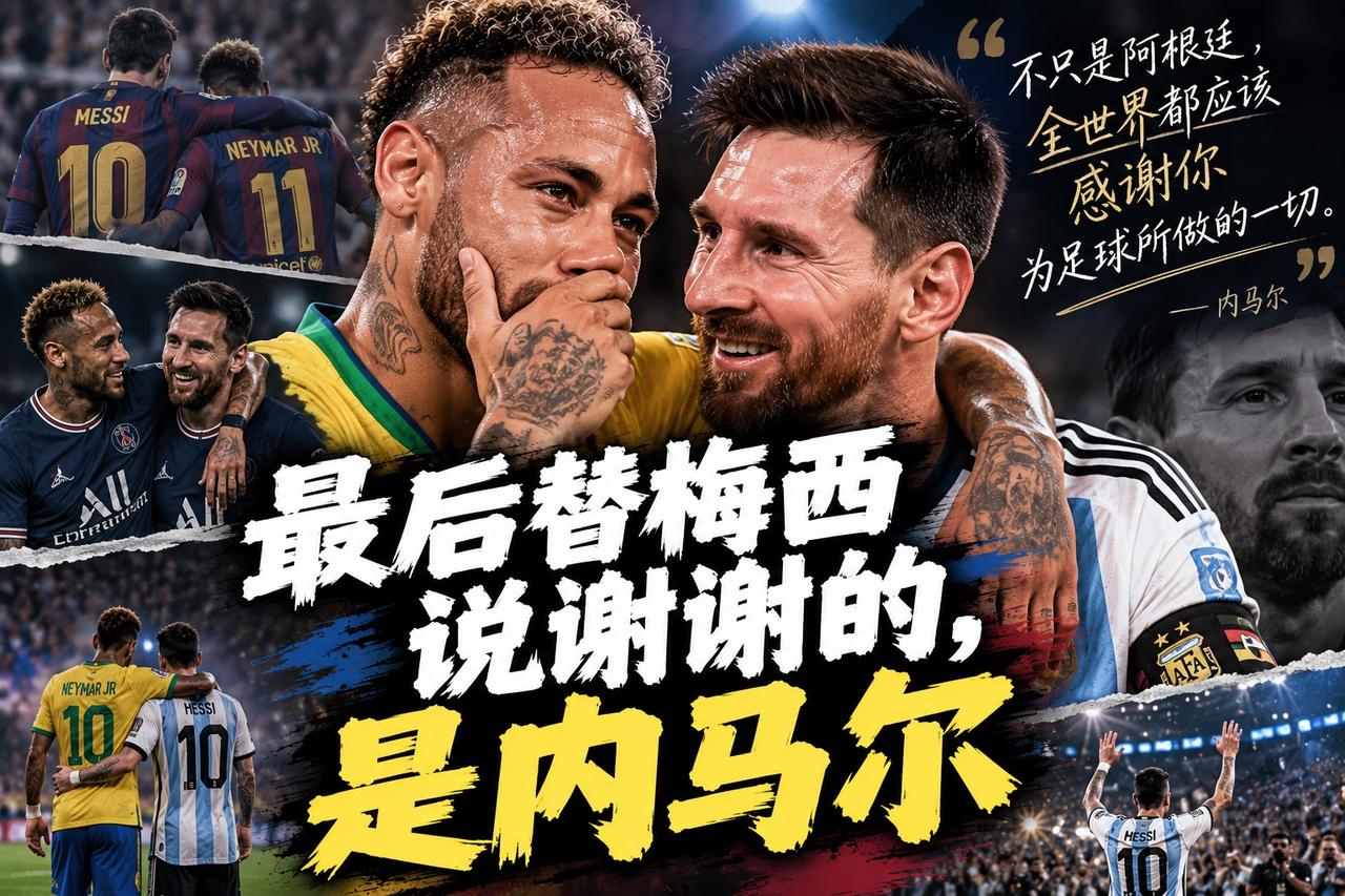 最后替梅西说谢谢的，是内马尔

梅西最后一次穿上阿根廷球衣，全场都在说谢谢。
