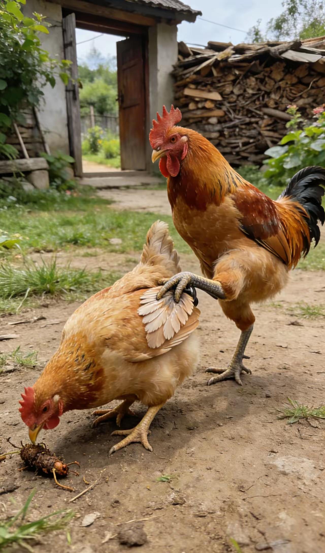 公鸡之所以在鸡中有绝对权威，三只，五只，十只八只母鸡都一一服从，也是为了传宗接代