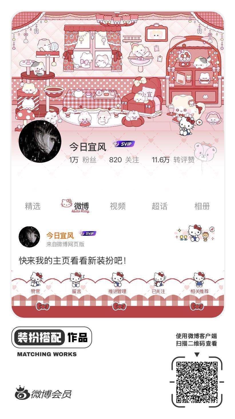 我刚刚完成了一套全新微博装扮搭配！超有个性！快来围观，一起分享装扮灵感吧~网页链