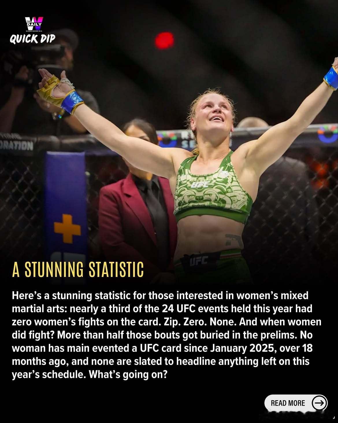 UFC UFC 为何放任女子综合格斗持续衰败？——转载自《每日W体育解读》一组令