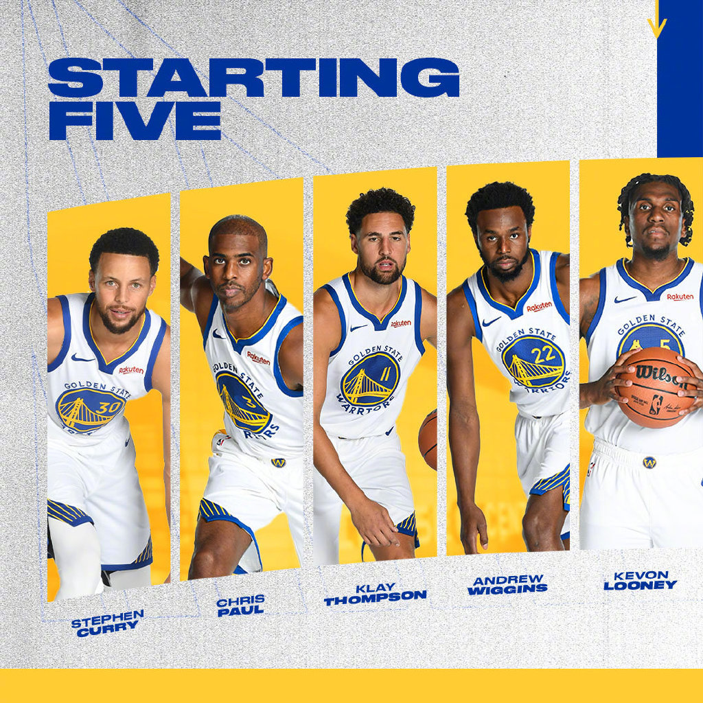 #马刺vs勇士##NBA季前赛# 本场比赛双方首发如下：勇士首发：克里斯保罗，斯