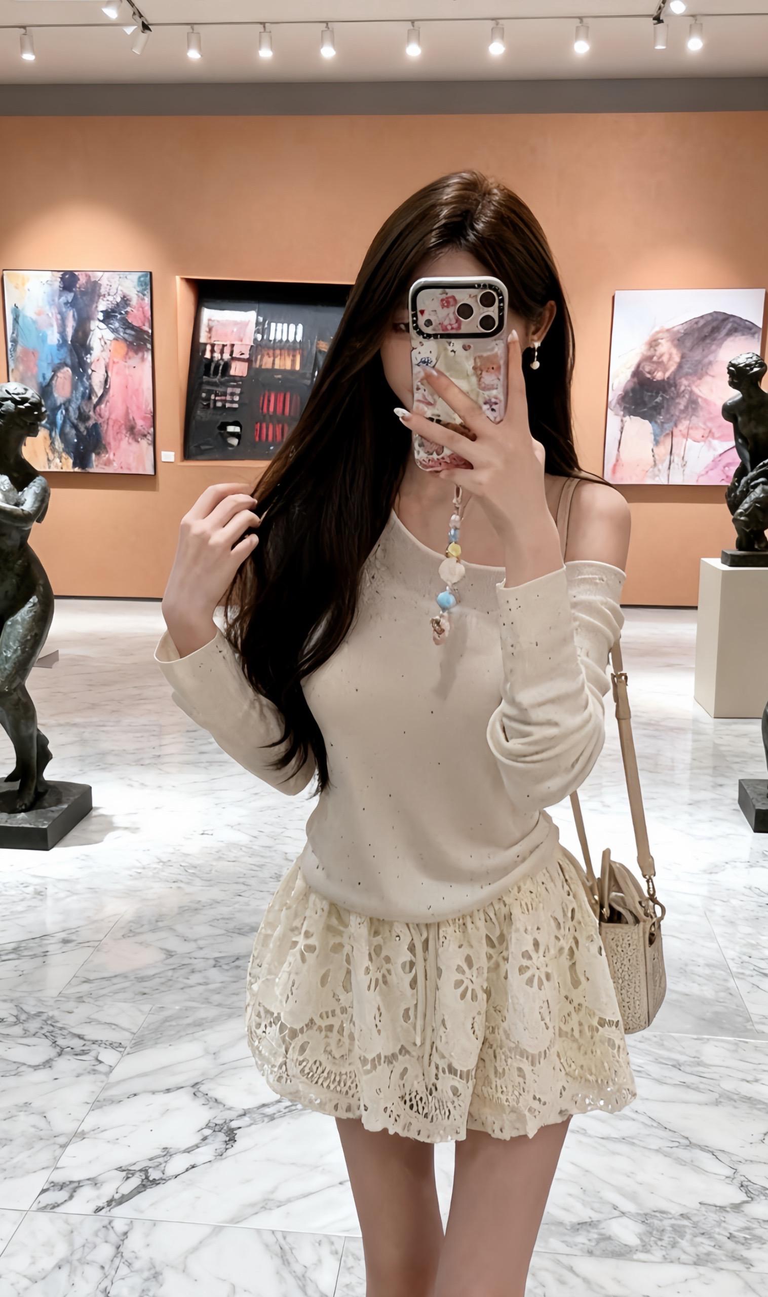 韩式穿搭 精致穿搭 高级穿搭 时髦穿搭 针织衫