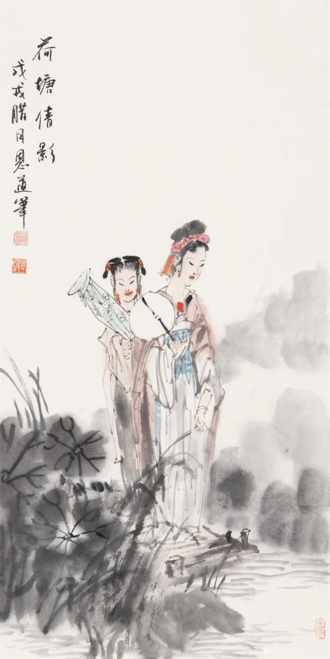 上联：携琴观荷花皆闭
下联：[玫瑰]

网络图片/诚谢侵删