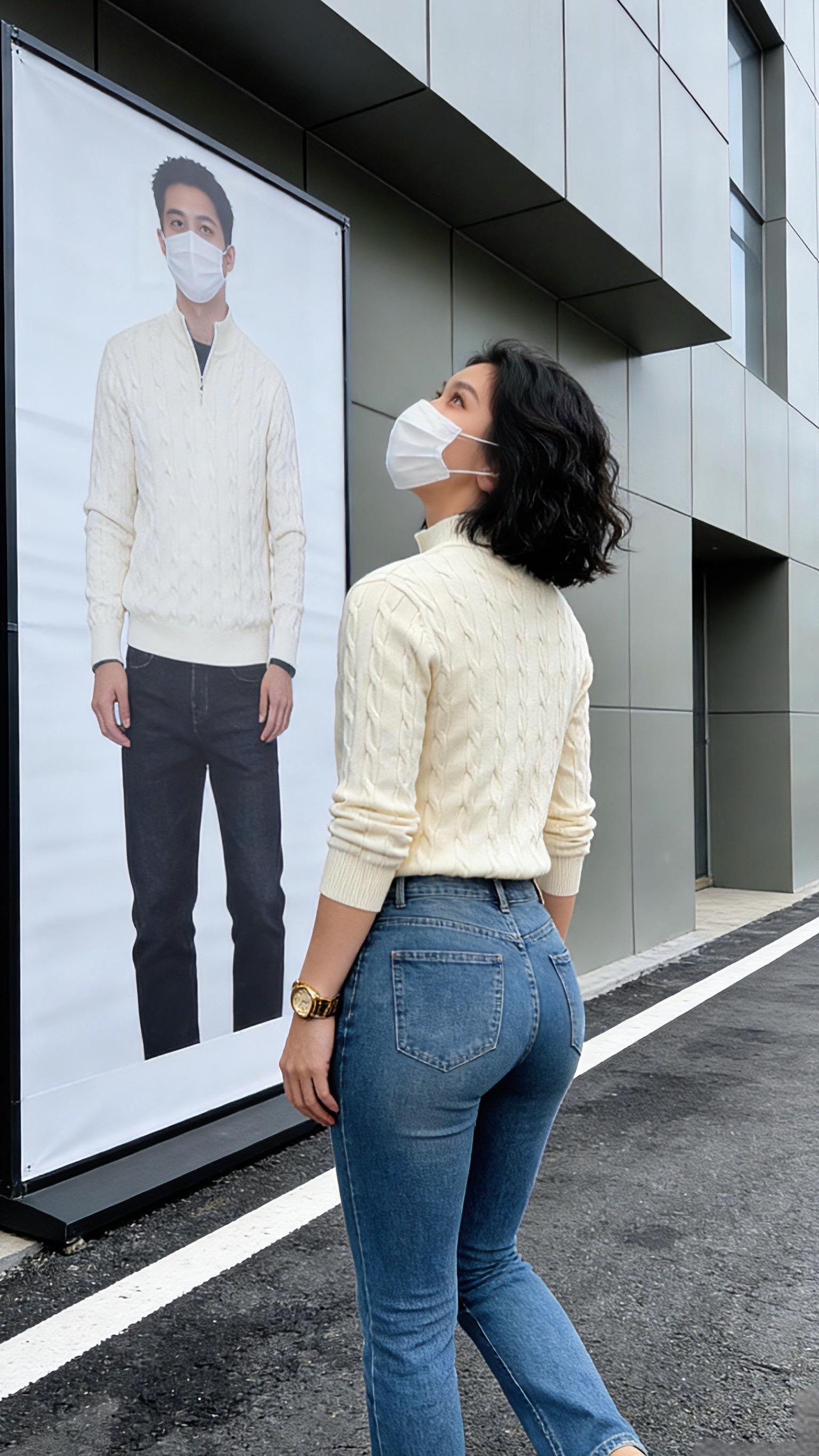 秋冬新款麻花纹理立领针织开衫男修身纯色拉链老钱风毛衣外套