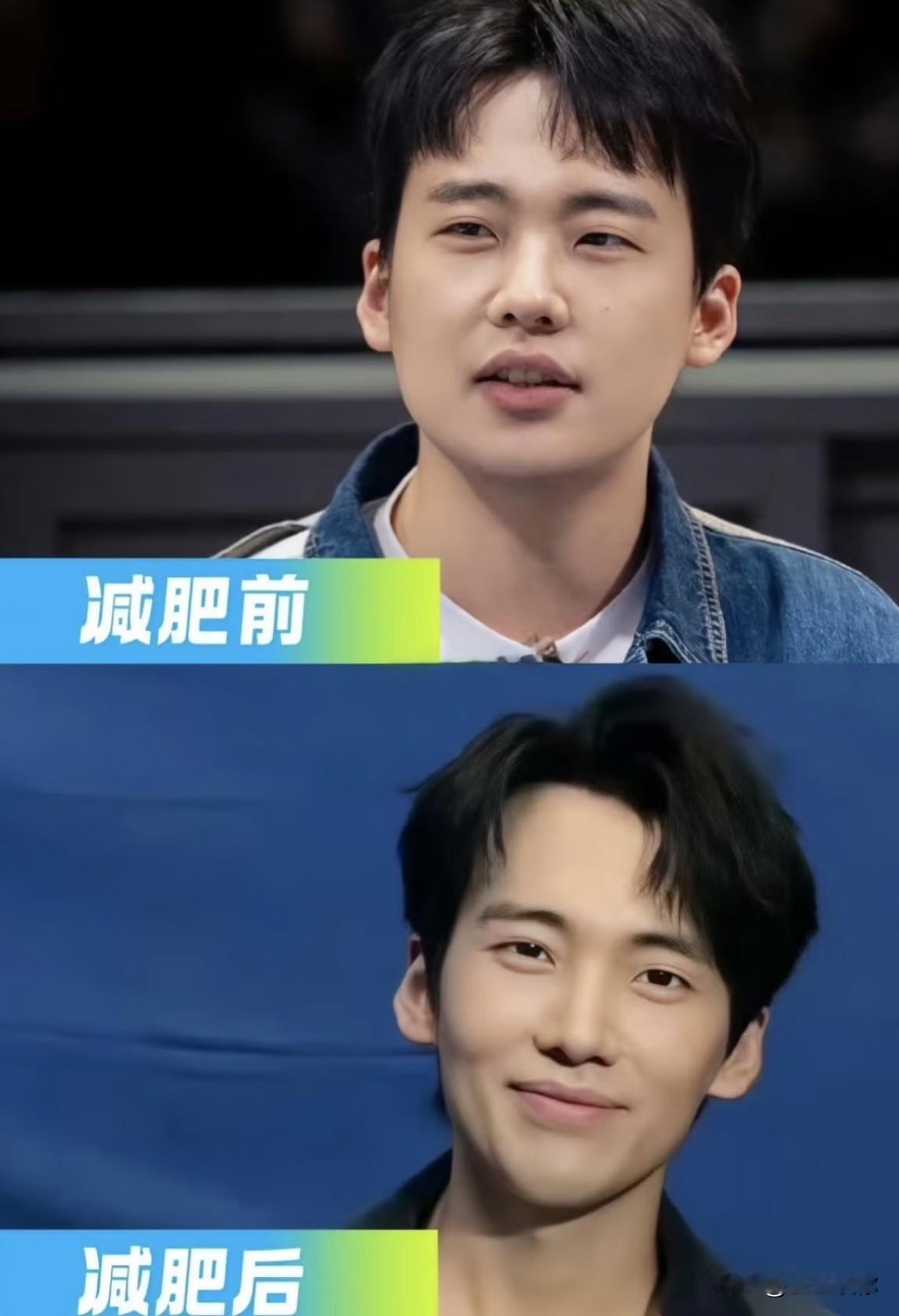 郭麒麟瘦下来之后非但没有蜕变成大帅哥，反而把原本的辨识度弄丢了。减肥之前圆乎乎的
