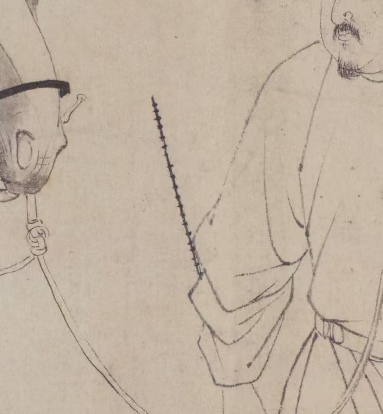 在一些古代会话中经常见到赶马人手里拿着一个竹节状的小棍，前端较细，后端逐渐变得粗