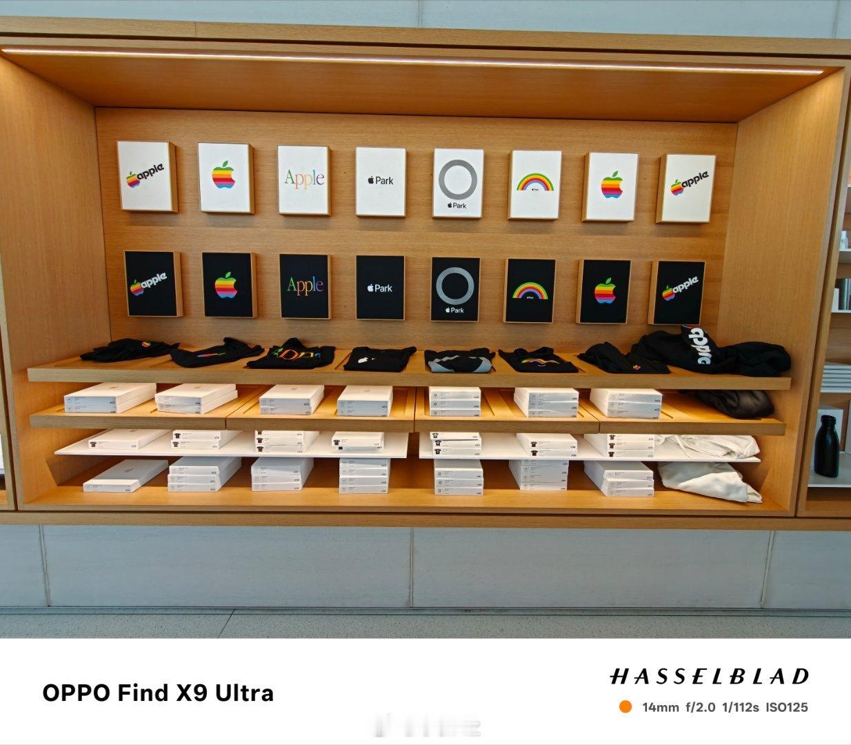 苹果总部的Apple store有卖纪念品，一个跟纸一样薄的t恤40美金，溜了溜