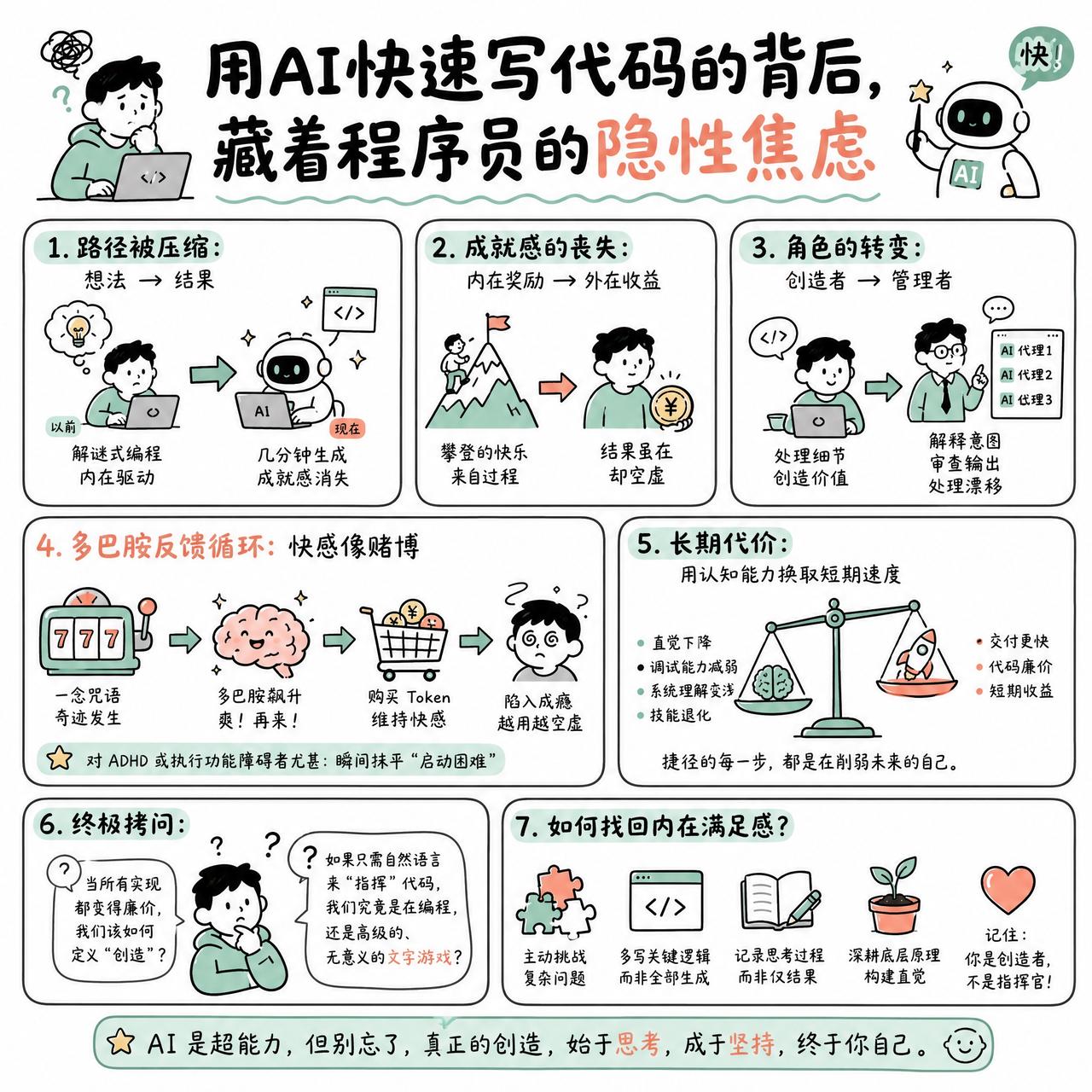 【用AI快速写代码的背后，藏着程序员的隐性焦虑】

快速阅读：AI 极大地缩短了