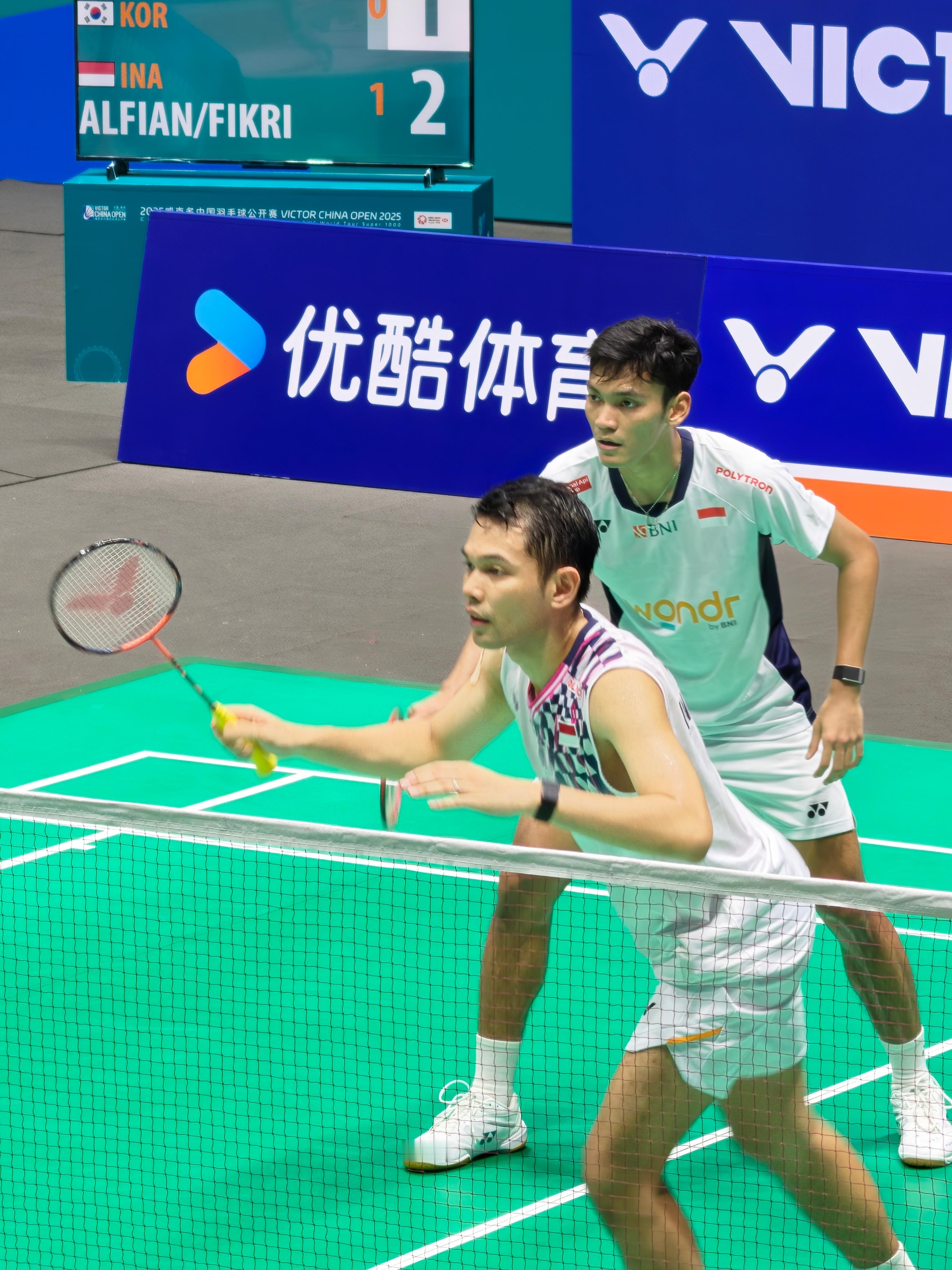 阿尔菲安/菲克里🇮🇩 21-19、21-14 🇰🇷徐承宰/金元浩下轮对手