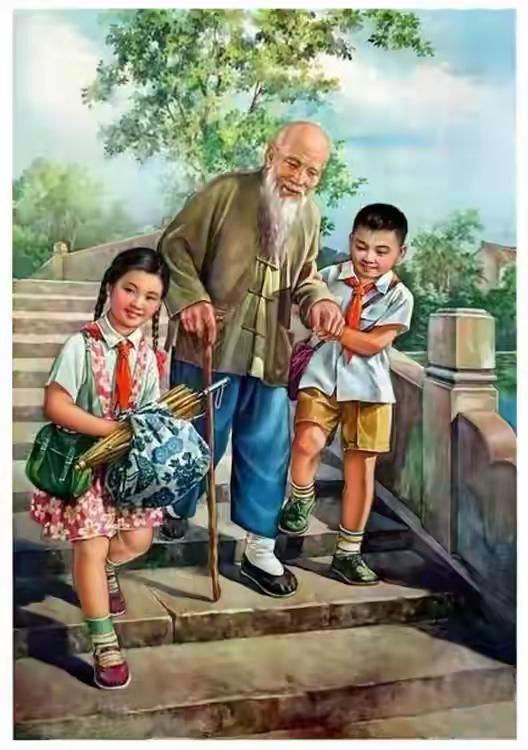 王铎：搀扶老爷爷这幅年画，也是我特别爱看的。