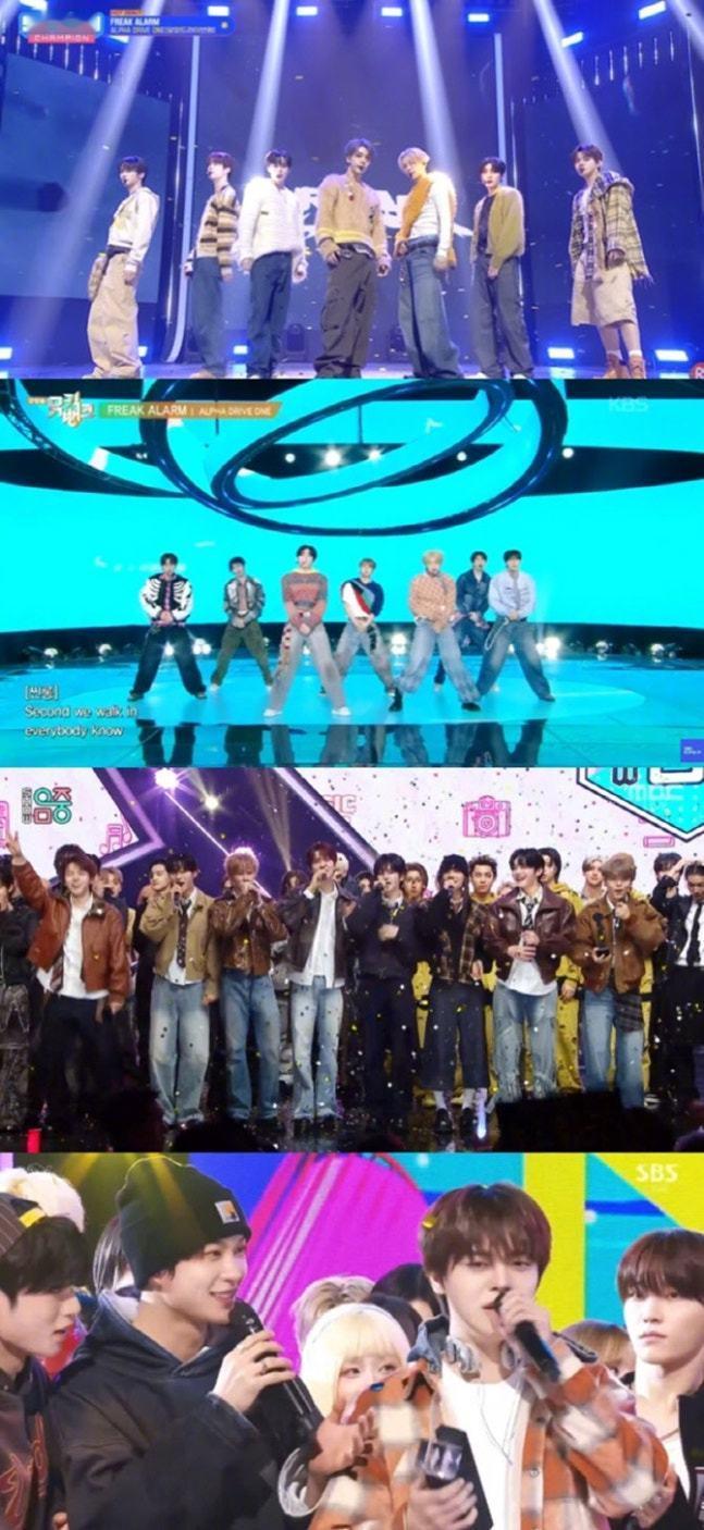 【edaily】新人男团 ALPHA DRIVE ONE成功斩获音乐节目四冠王。