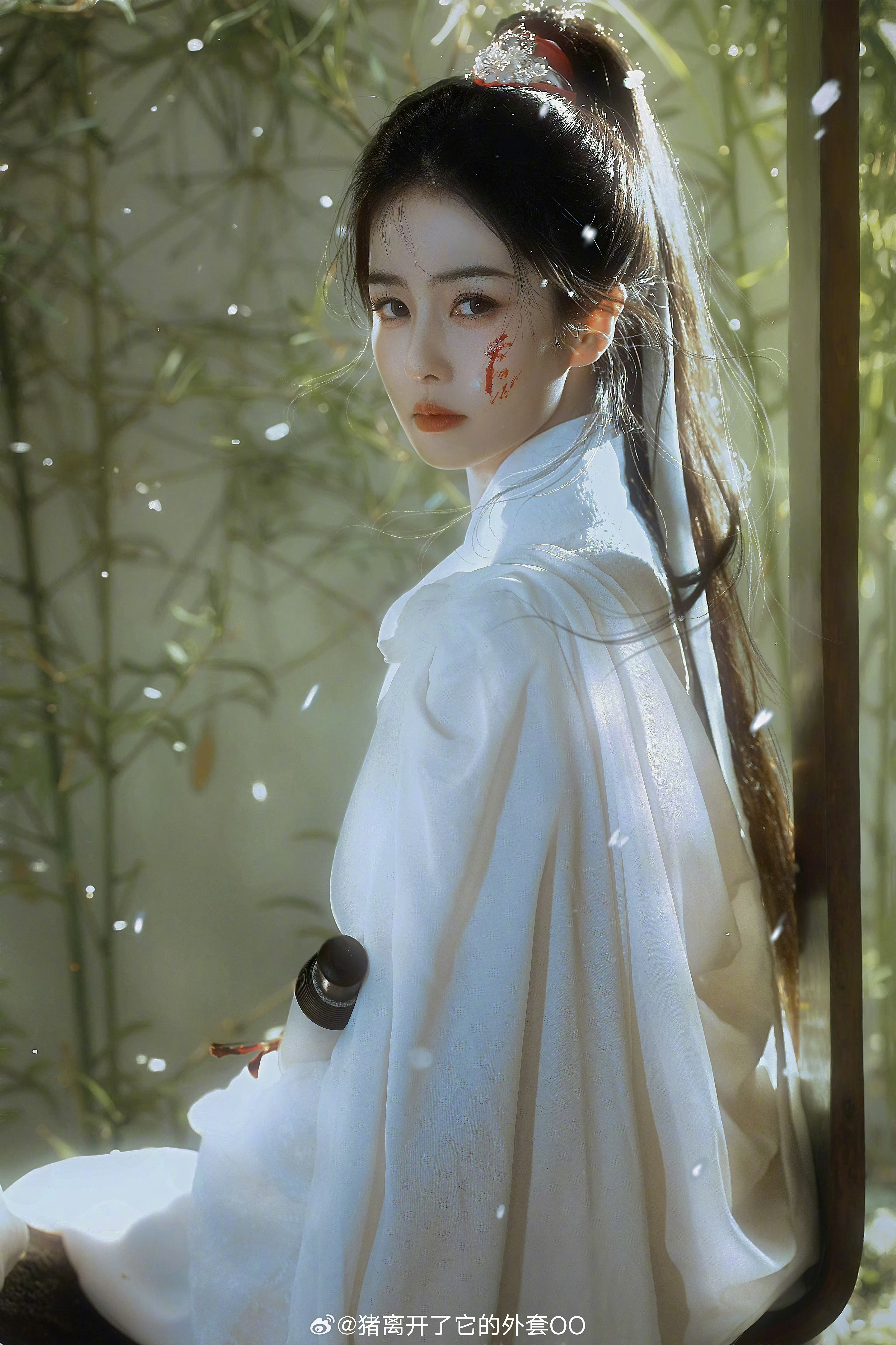 白鹿白衣高马尾古风大片，英姿飒爽俊俏少年！！