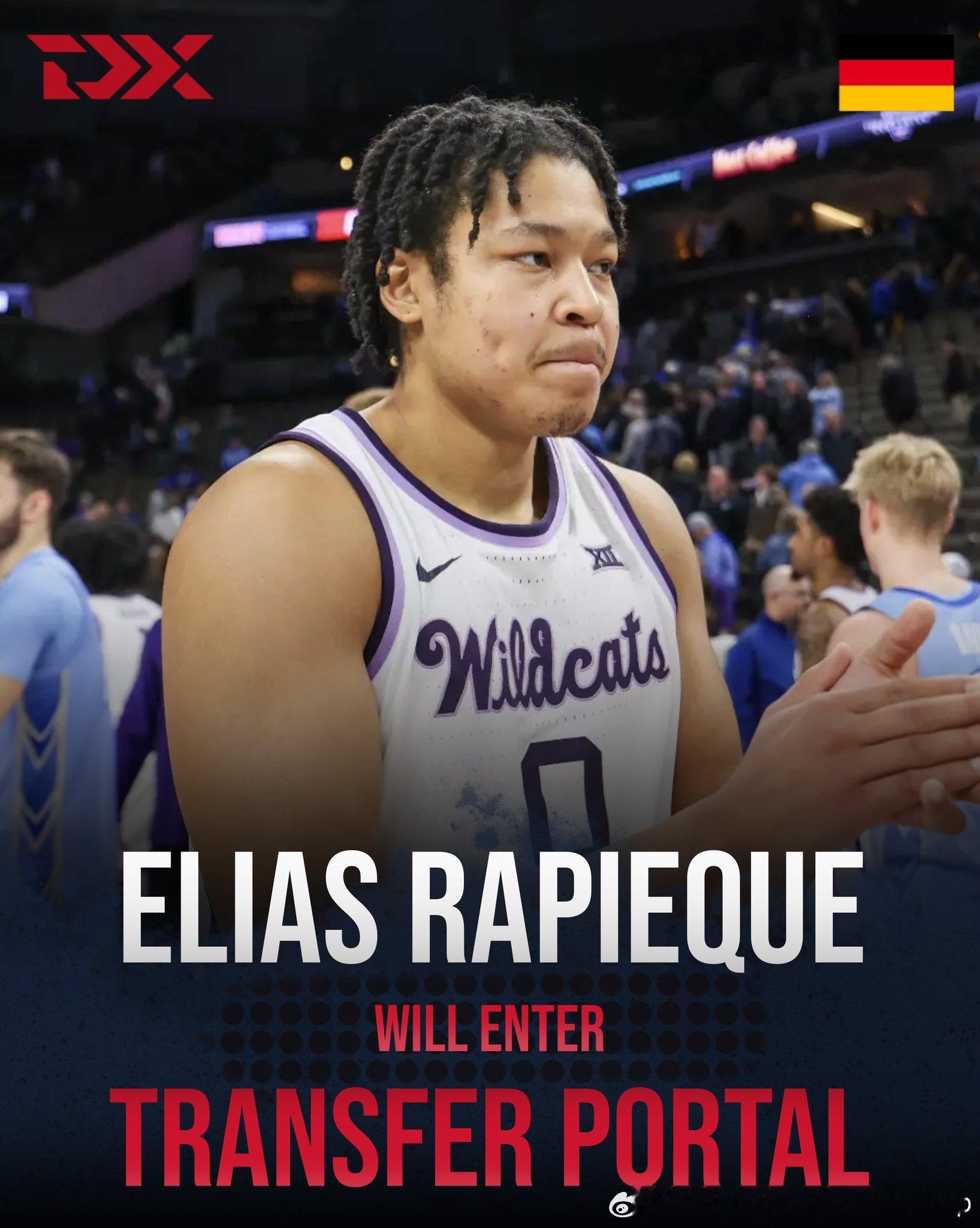 堪萨斯州立大学蒙古裔德国前锋Elias Rapieque申请转校NCAA