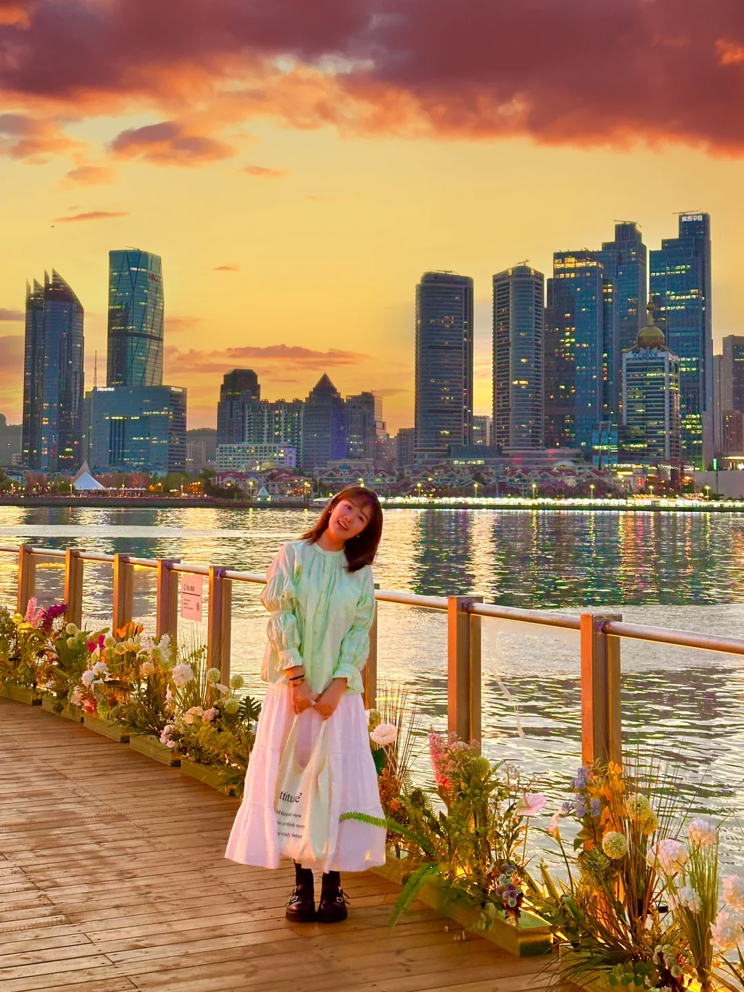 青岛！无人滨海步道！日落超美🌇🫧🫶🏻