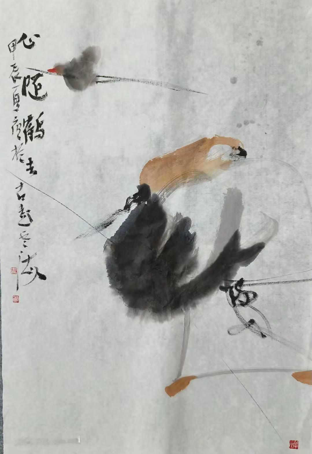 徐州胡云海简笔人物画旧作。国画传承 国画艺术教学 中国画笔墨趣味 国画的画法