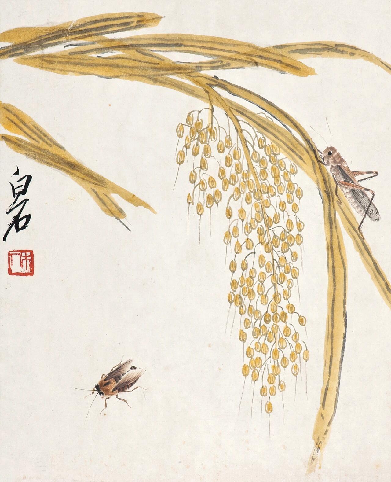 【白石老人画虫，栩然若生，可惜无声】-图｜齐白石《可惜无声 花鸟工虫册》遇见艺术